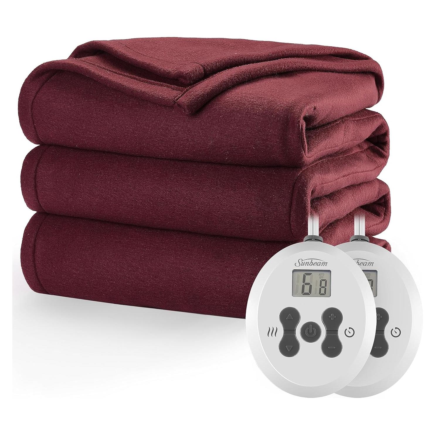 Manta Eléctrica Térmica Sunbeam Queen Cabernet 12 Calor