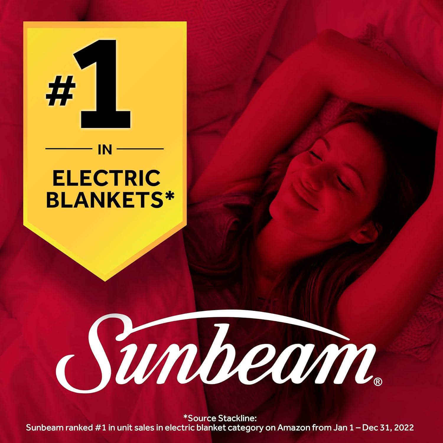 Manta Eléctrica Térmica Sunbeam Queen Cabernet 12 Calor
