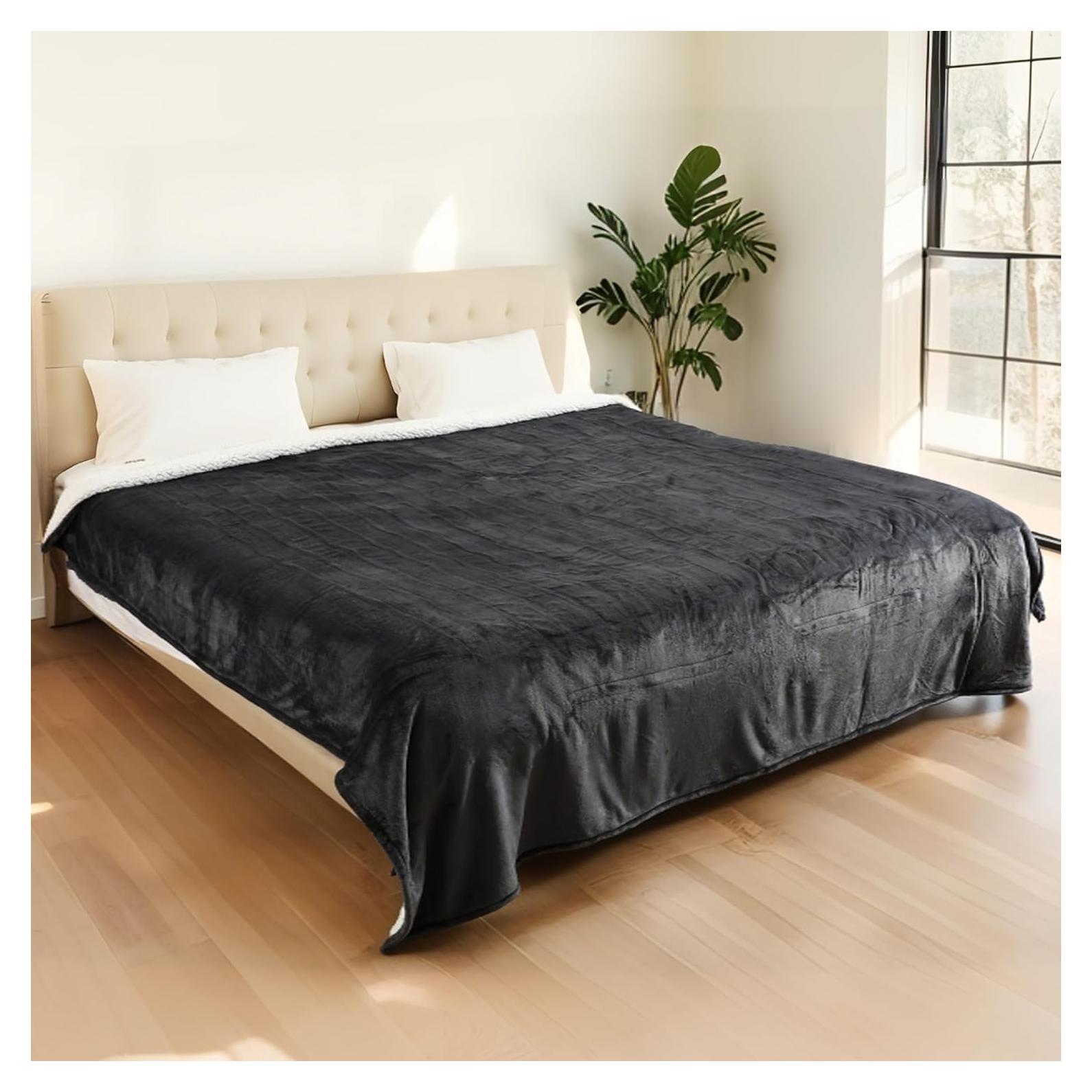 Manta Eléctrica YUSTAL 72x84 cm Gris Carbón 10 Niveles Calor