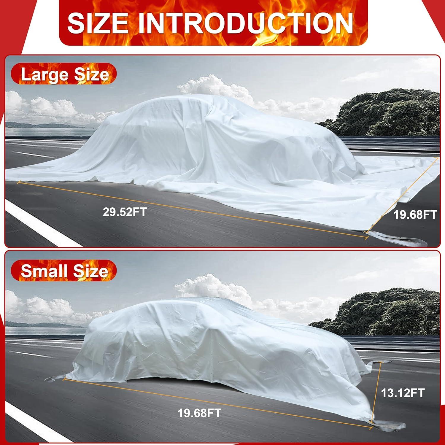 Manta de Emergencia Azazccm 4x6m Fibra de Vidrio Blanca