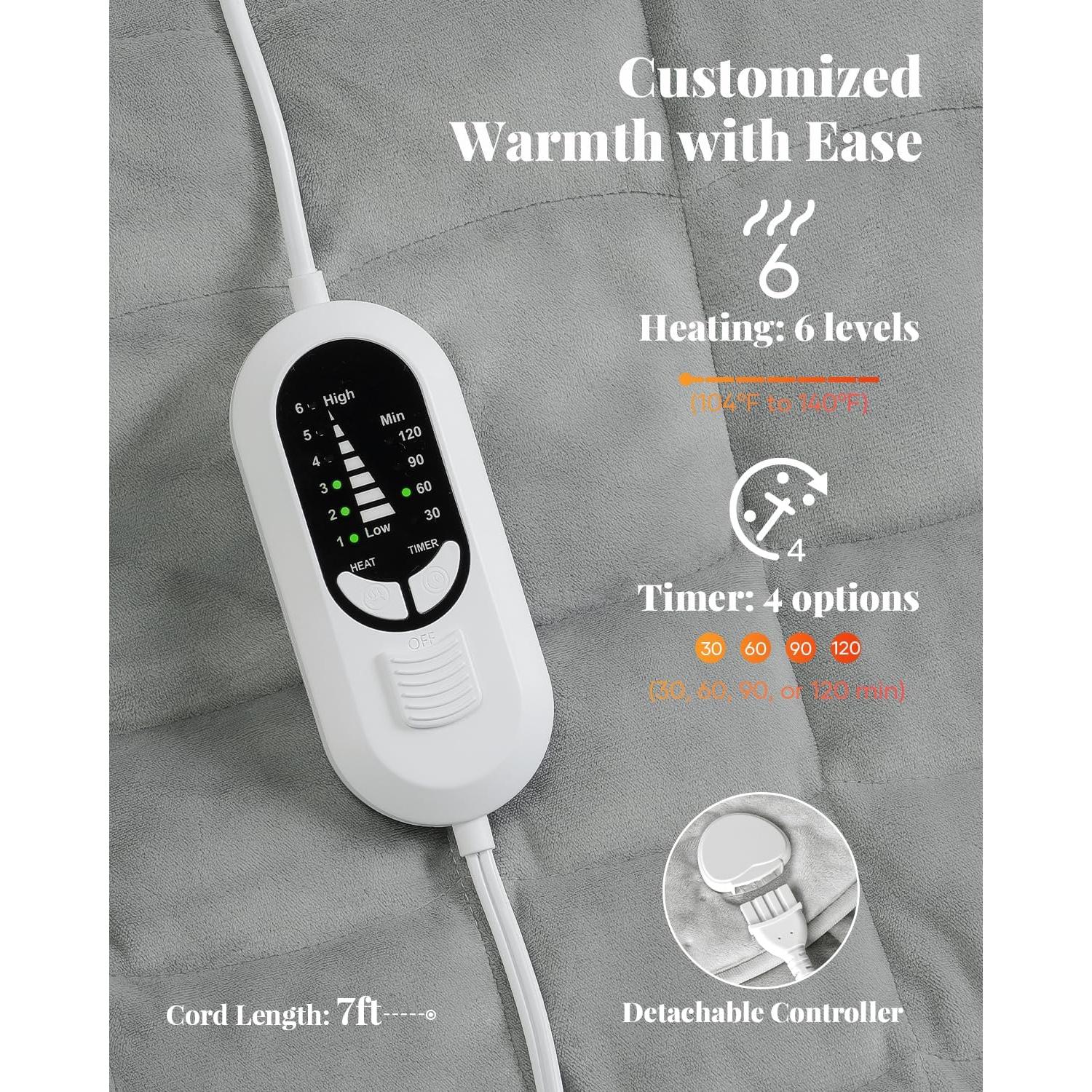 Almohadilla Térmica con Peso Kivik 61x74cm 2.27kg Gris