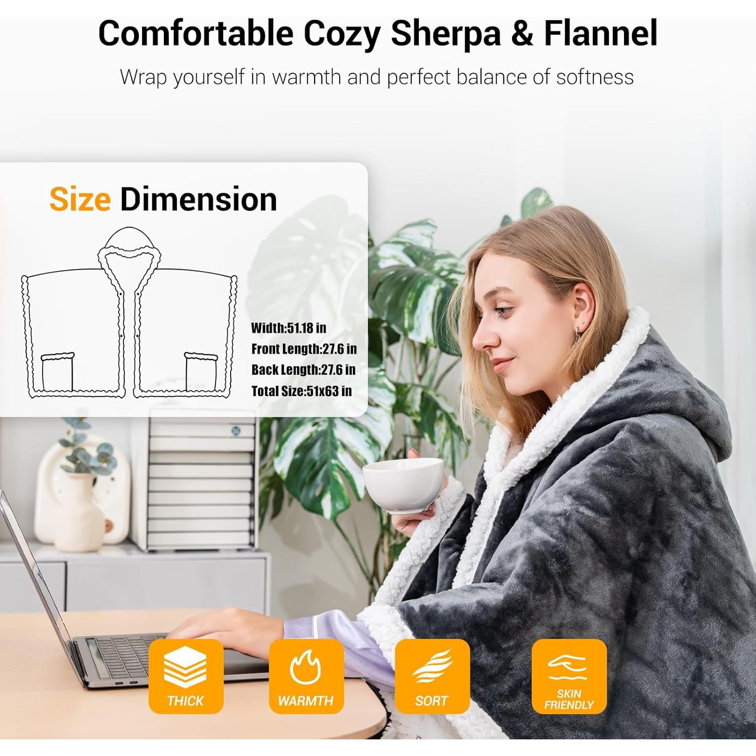 Manta Térmica Portátil Eléctrica OPCLZS 130x160cm 9 Temperaturas