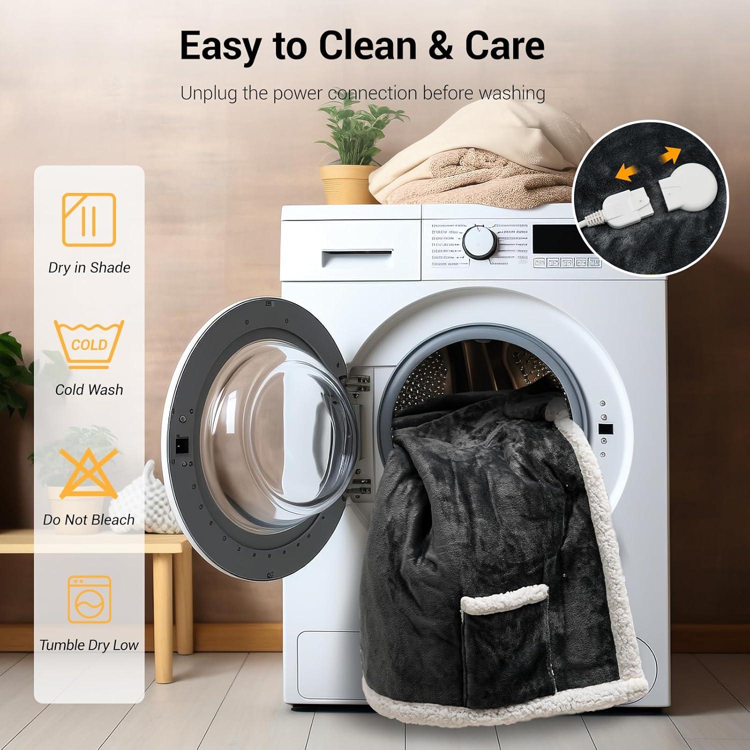 Manta Térmica Portátil Eléctrica OPCLZS 130x160cm 9 Temperaturas