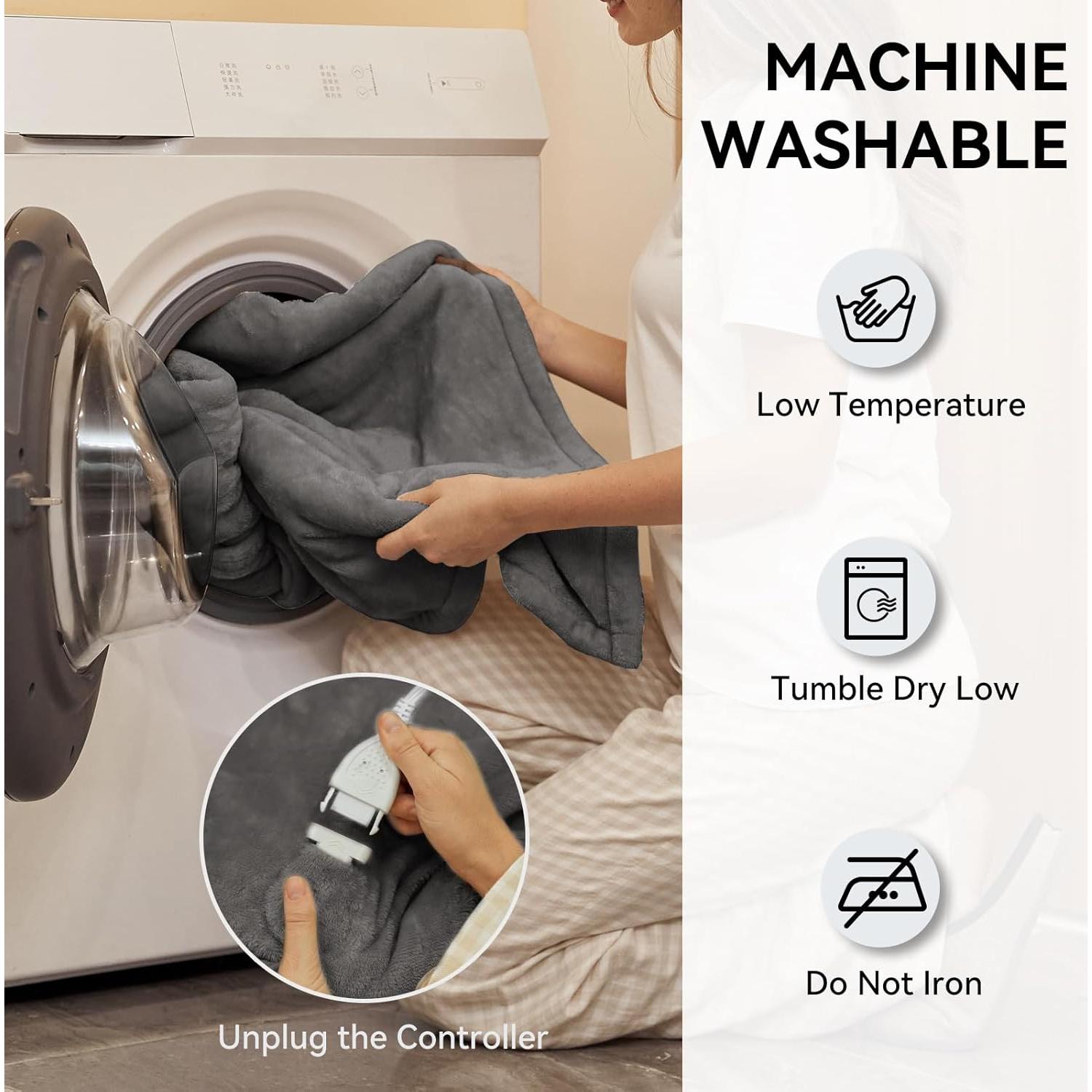 Manta Eléctrica King SoLafeel 254x229cm 10 Niveles Calor Gris