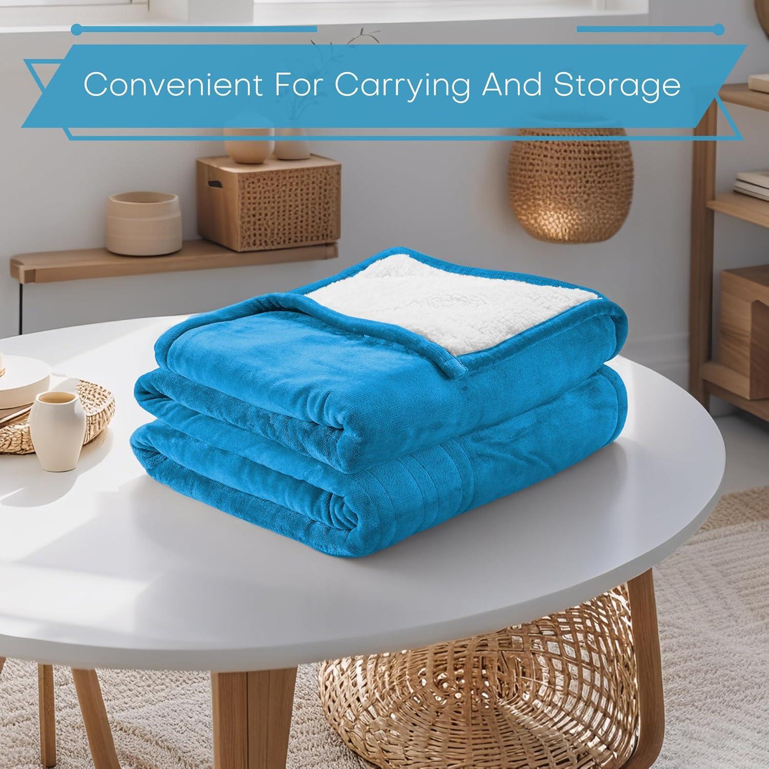 Manta Eléctrica LUXIAN Completo 183x213cm Azul Sherpa