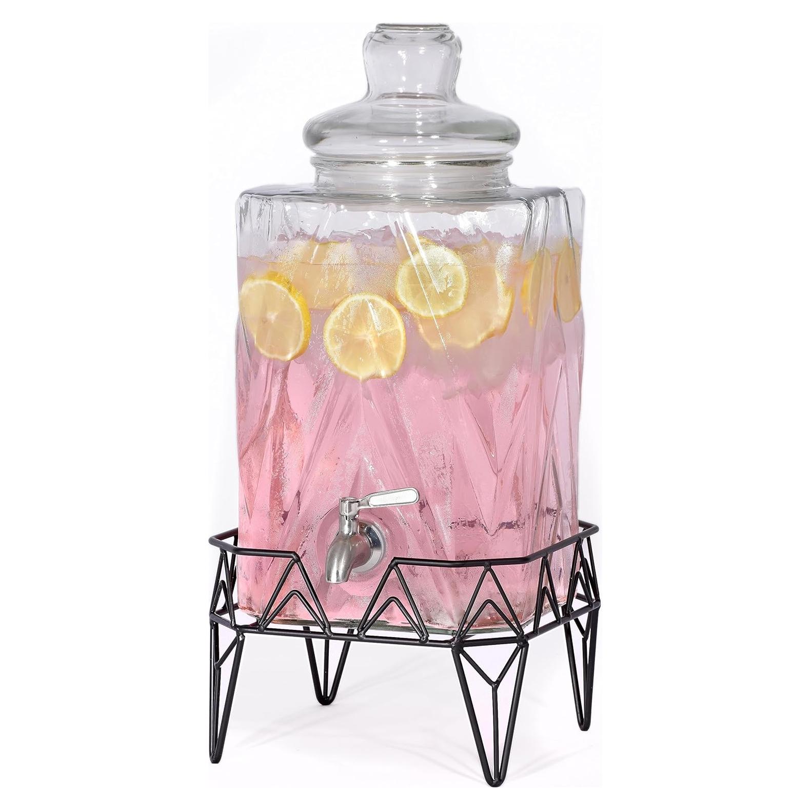 Dispensador de Bebidas Vidrio Redfern 9.46L Grifo Acero Inoxidable