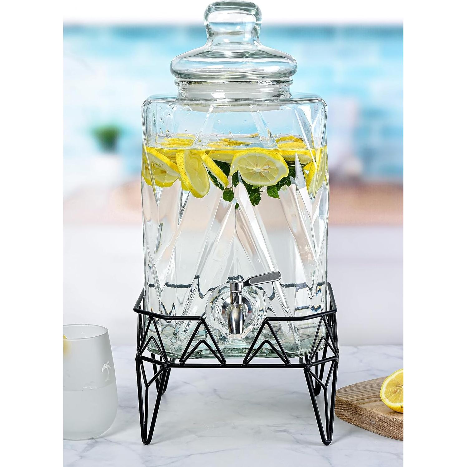 Dispensador de Bebidas Vidrio Redfern 9.46L Grifo Acero Inoxidable