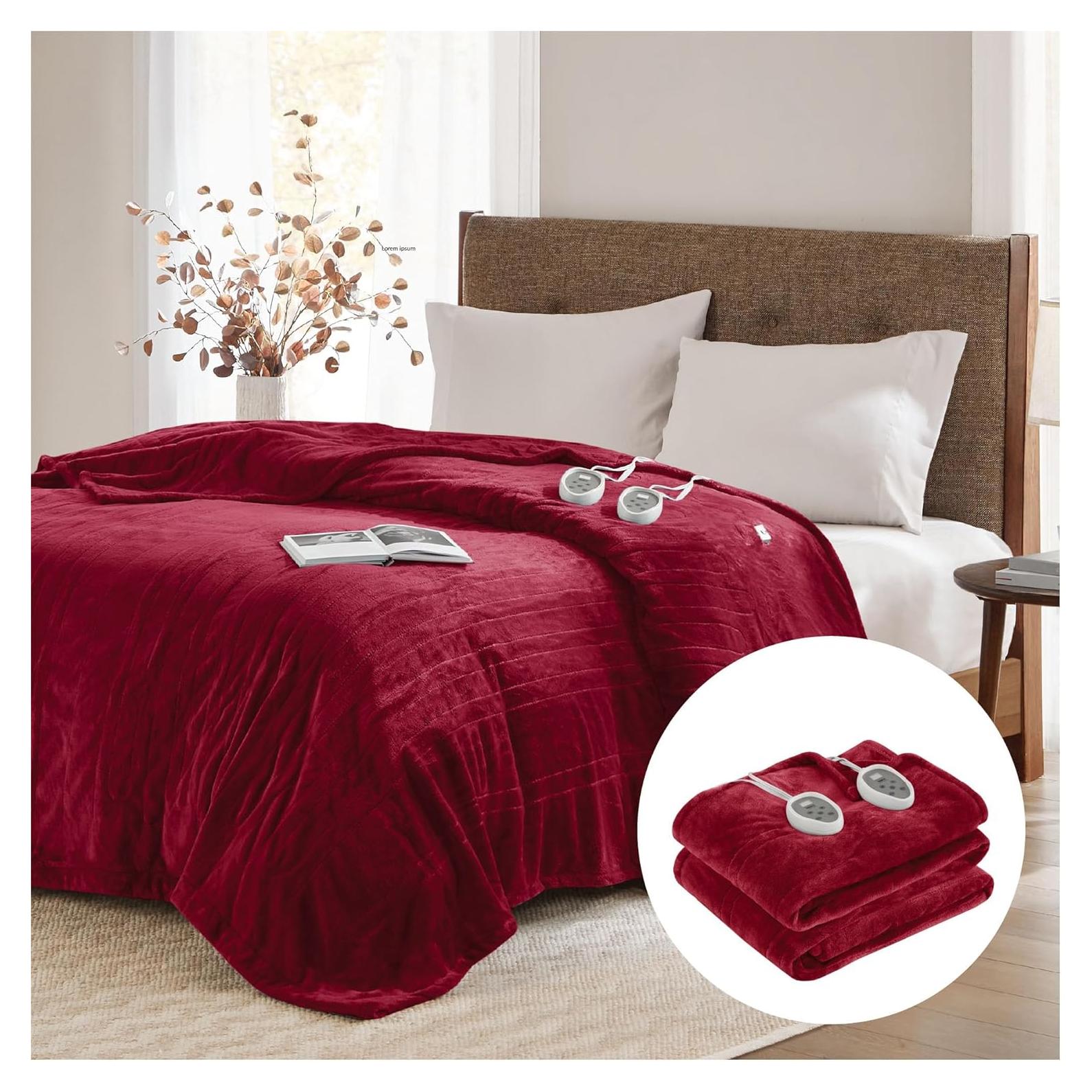 Manta Eléctrica Completa Degrees of Comfort Rojo 213x183 cm