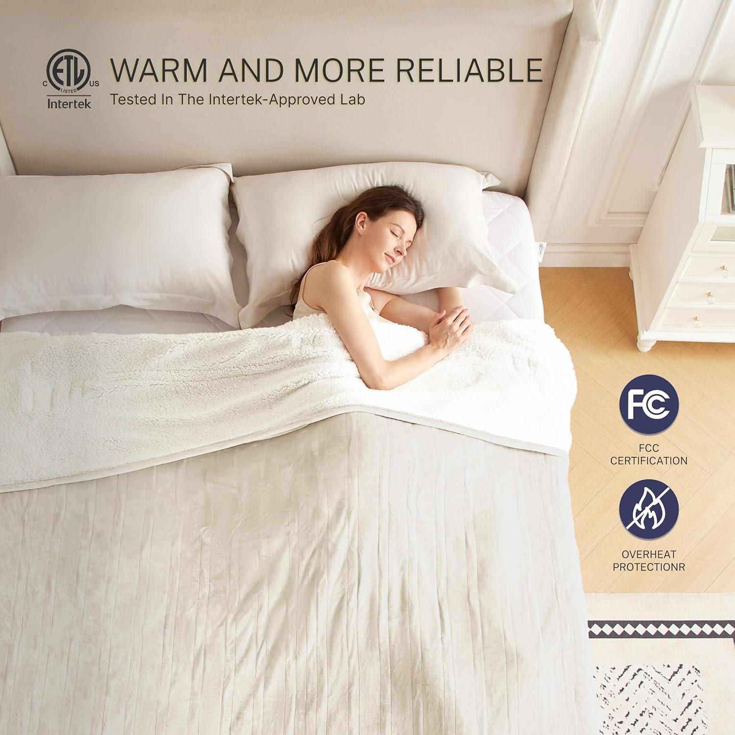 Manta Eléctrica Thermylux 72x84 cm 10 Niveles Calor Marfil