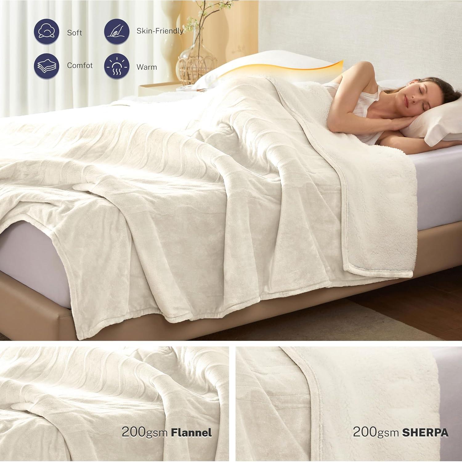 Manta Eléctrica Thermylux 72x84 cm 10 Niveles Calor Marfil