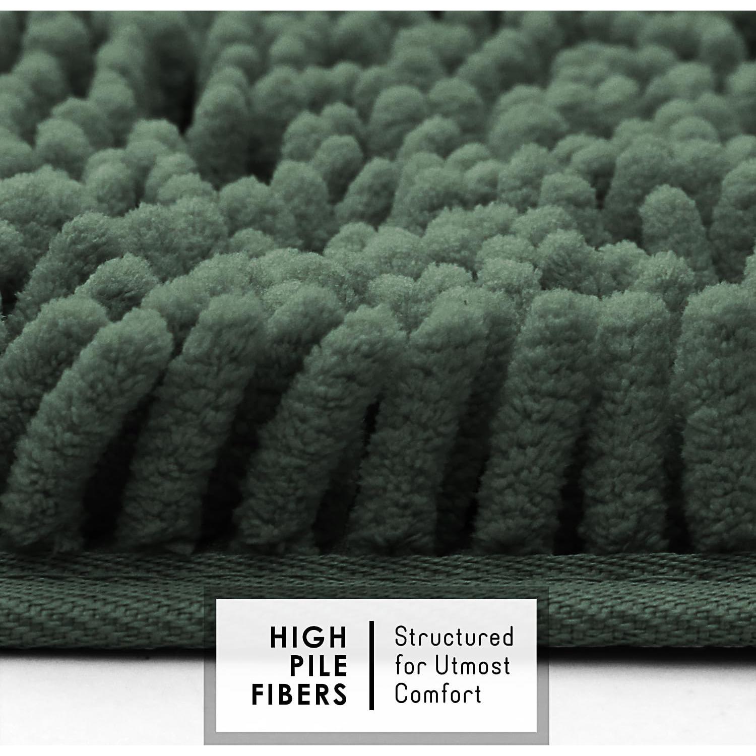 Conjunto de Alfombrillas de Baño Hearth & Harbor 2 Piezas Verde Cazador