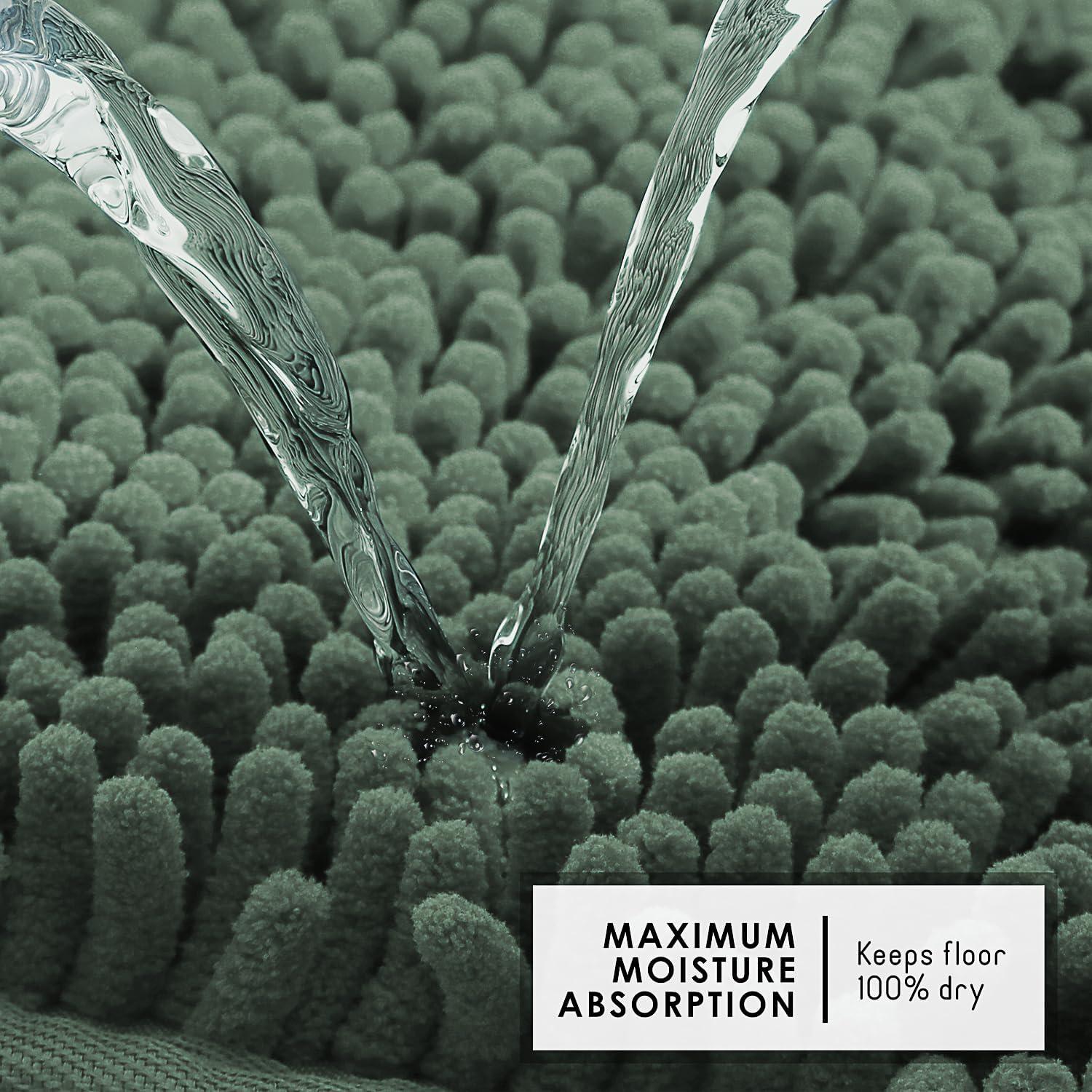 Conjunto de Alfombrillas de Baño Hearth & Harbor 2 Piezas Verde Cazador