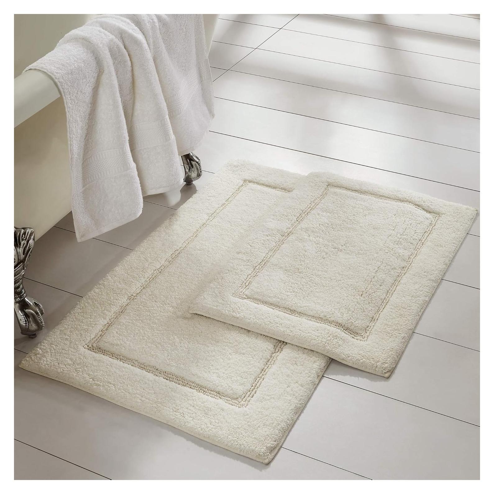 Conjunto de alfombrillas de baño Modern Threads 2 piezas marfil