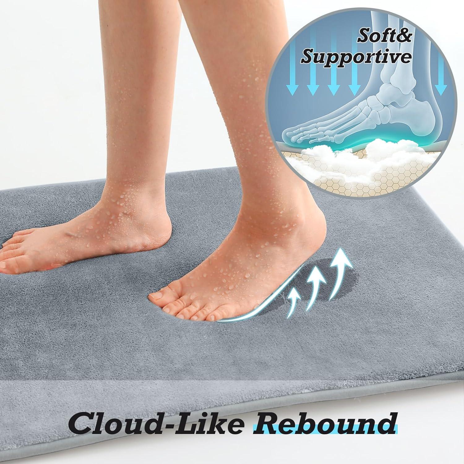 Conjunto de Alfombrillas de Baño HUXMEYSON 3 Piezas Antideslizante