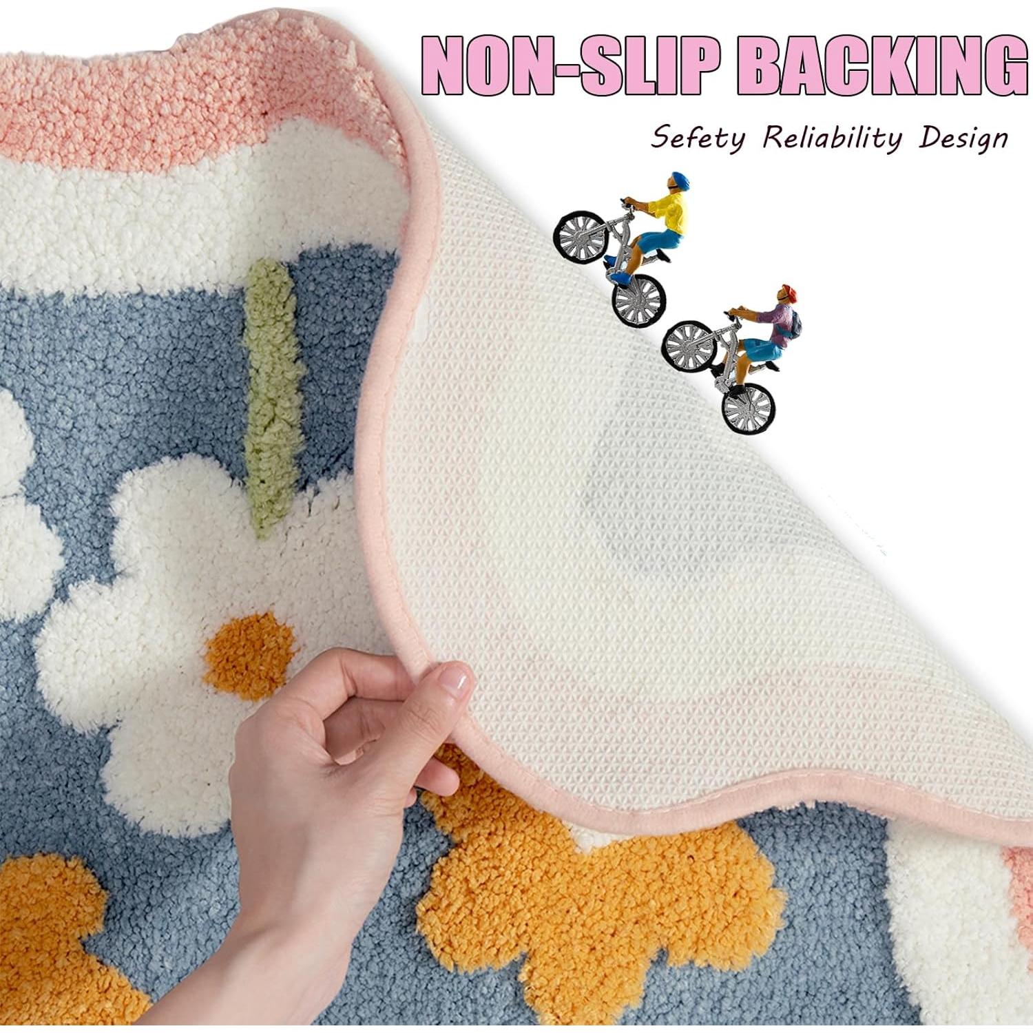 Juego de Alfombrillas de Baño 2 Piezas PTAEXCEL Rosa Suave