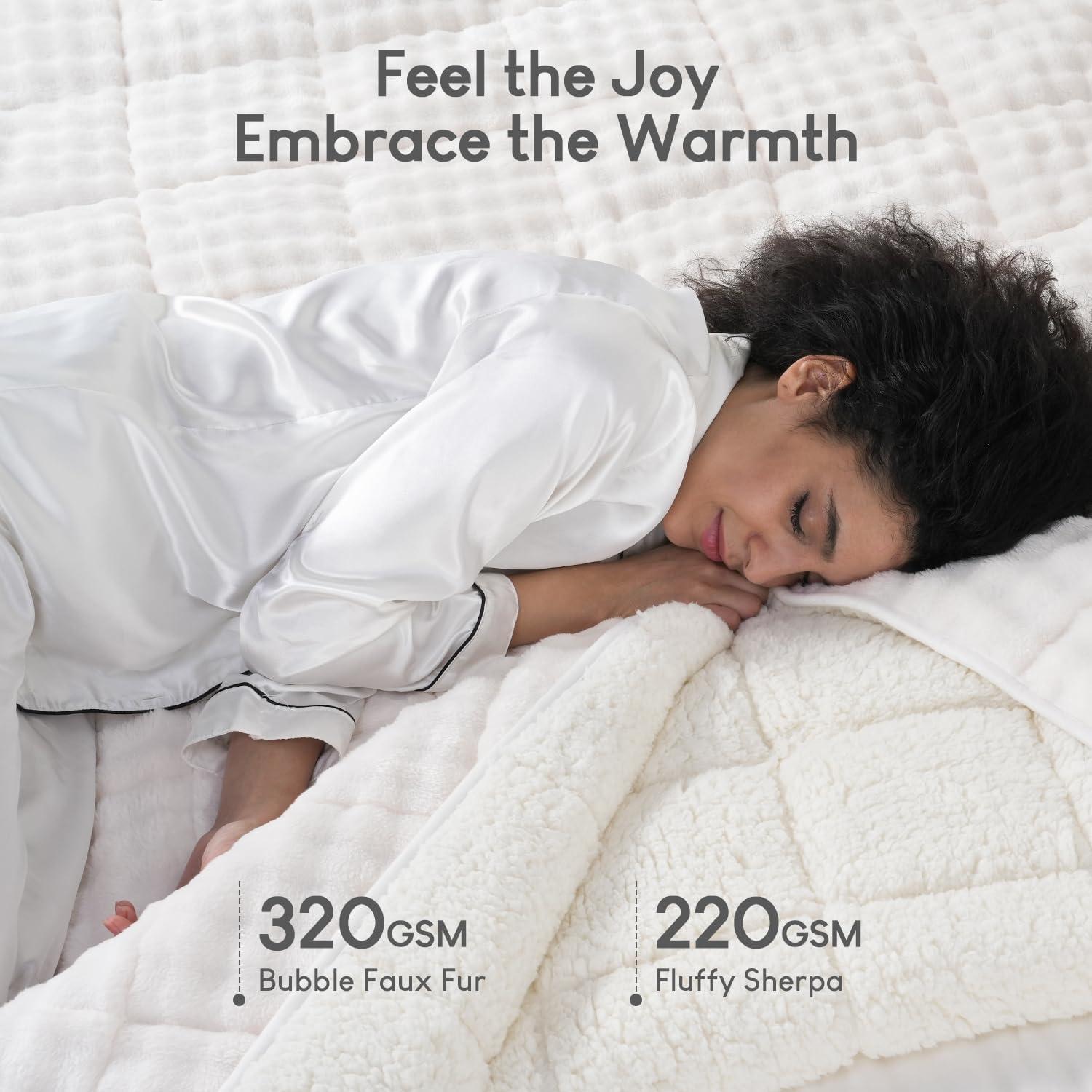 Manta con peso Cottonblue 6.8kg Burbuja Sherpa 152x203cm