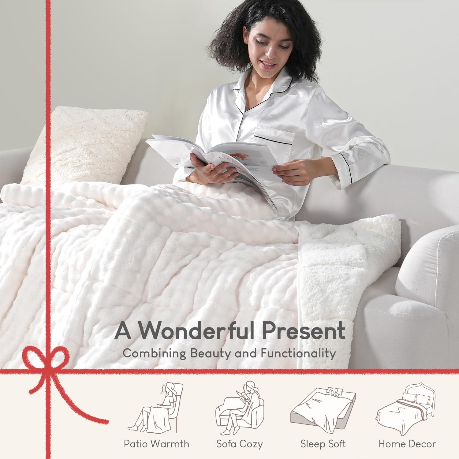 Manta con peso Cottonblue 6.8kg Burbuja Sherpa 152x203cm