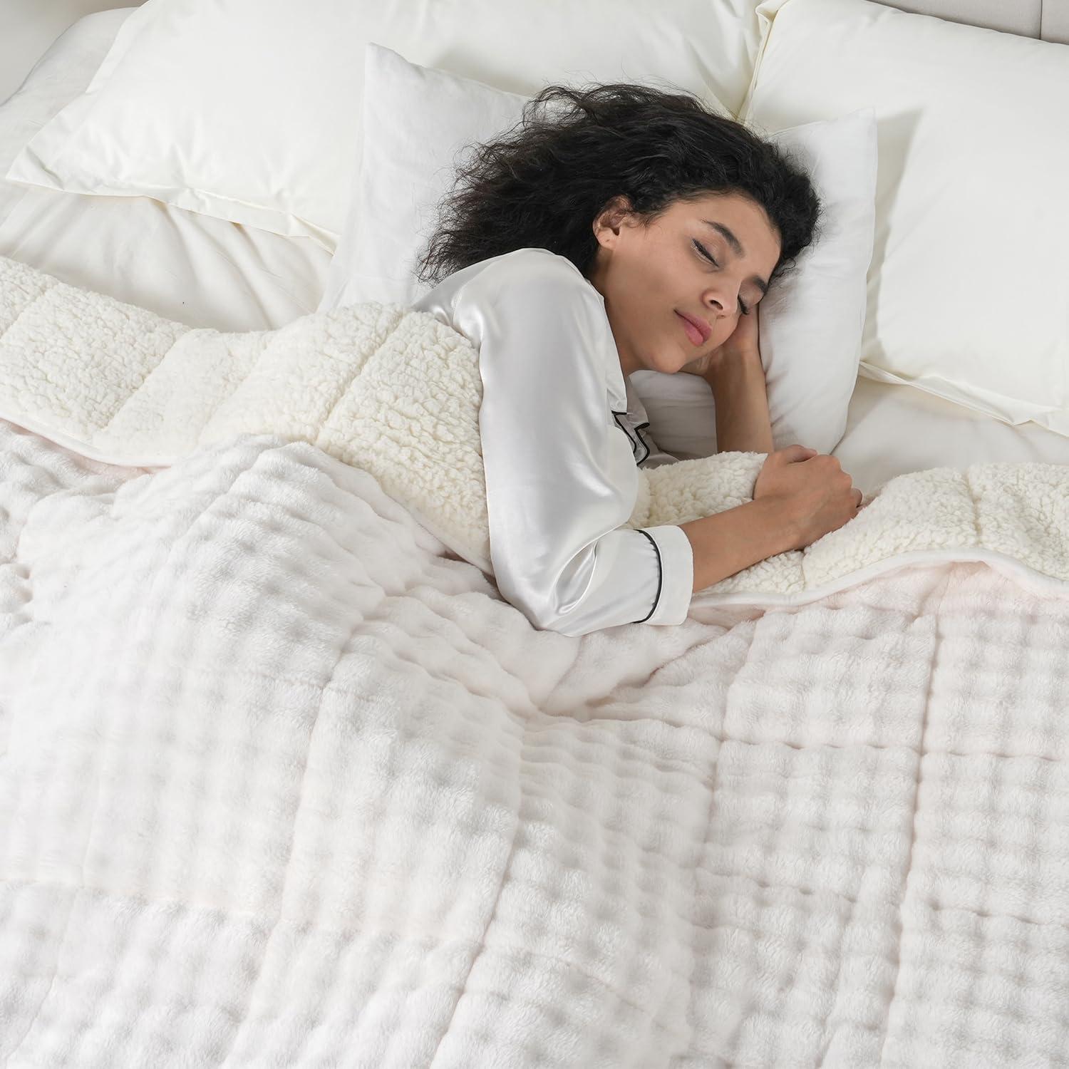 Manta con peso Cottonblue 6.8kg Burbuja Sherpa 152x203cm