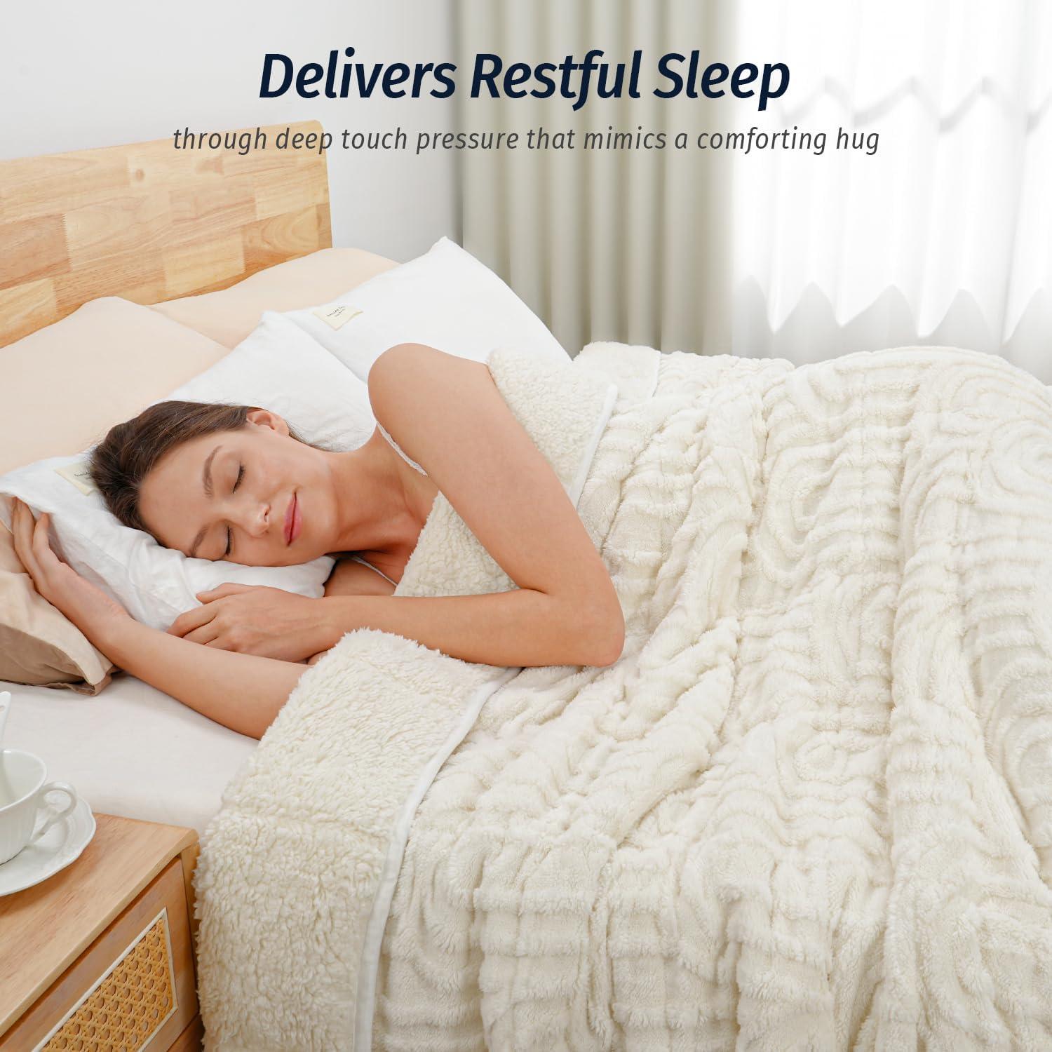 Manta con peso Wemore Jacquard 152x203 cm 9.07 kg Sherpa