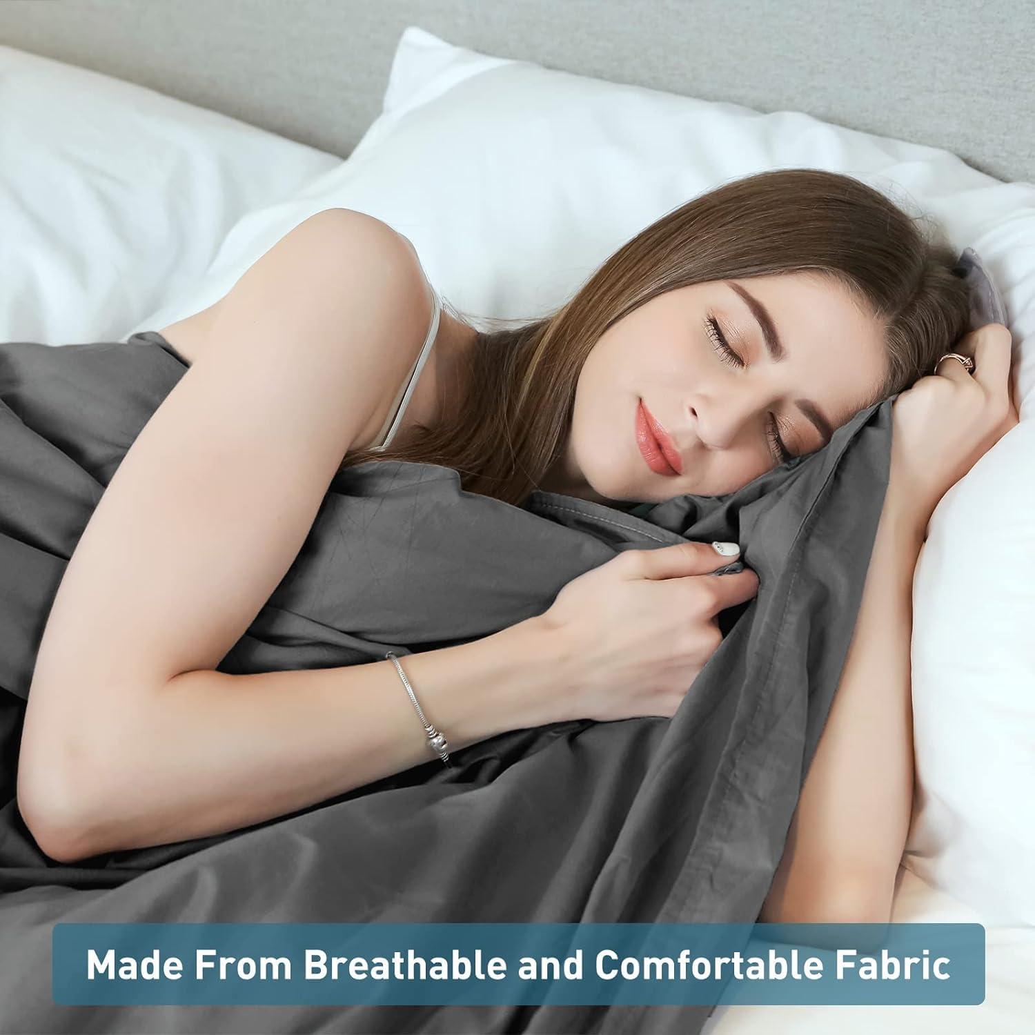 Cubierta de Edredón Removible Weighted Idea 48x72 Gris Oscuro