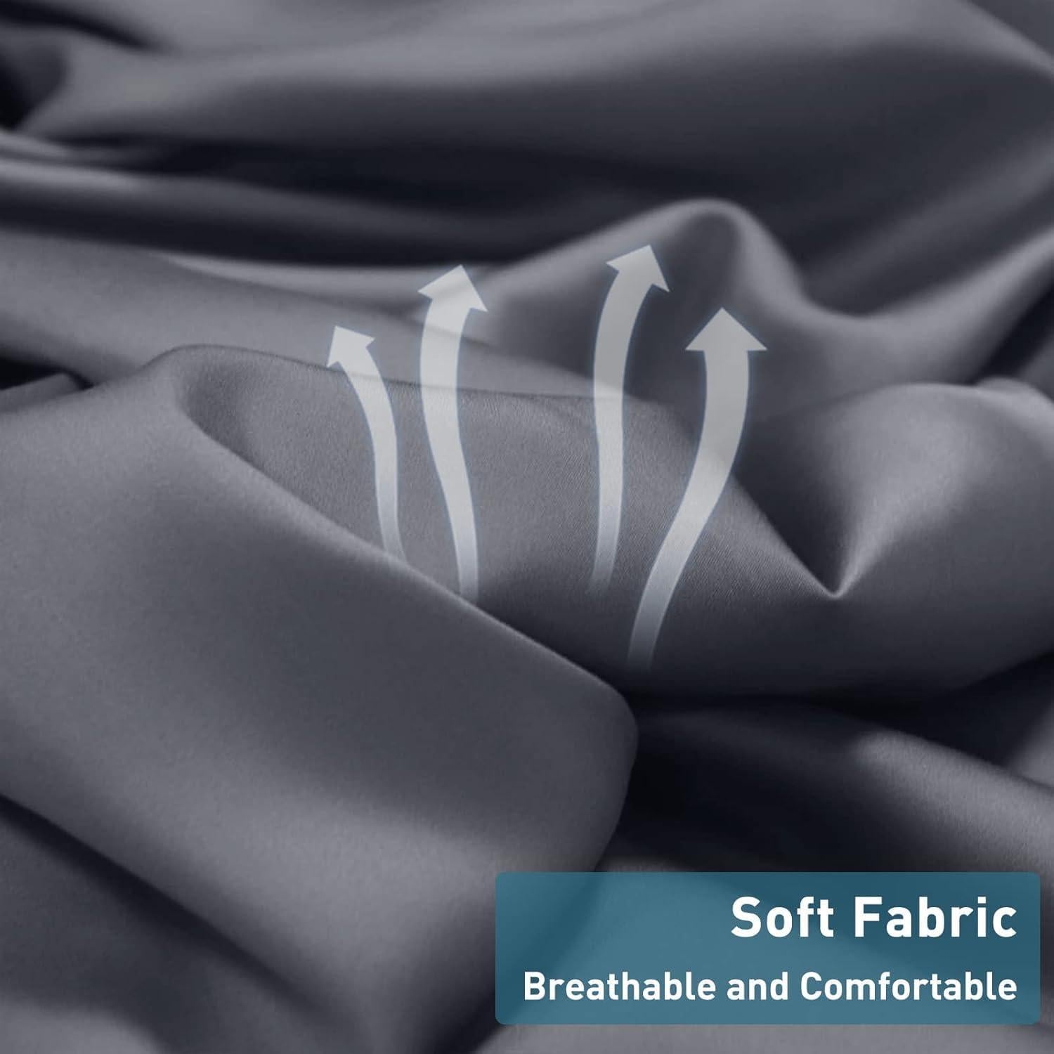 Cubierta de Edredón Removible Weighted Idea 48x72 Gris Oscuro