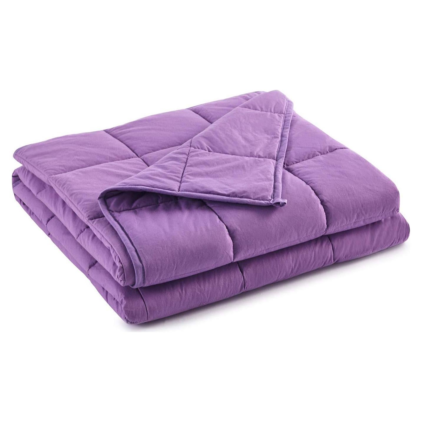 Manta con peso RelaxBlanket 152x203 cm 4.54 kg Algodón Púrpura