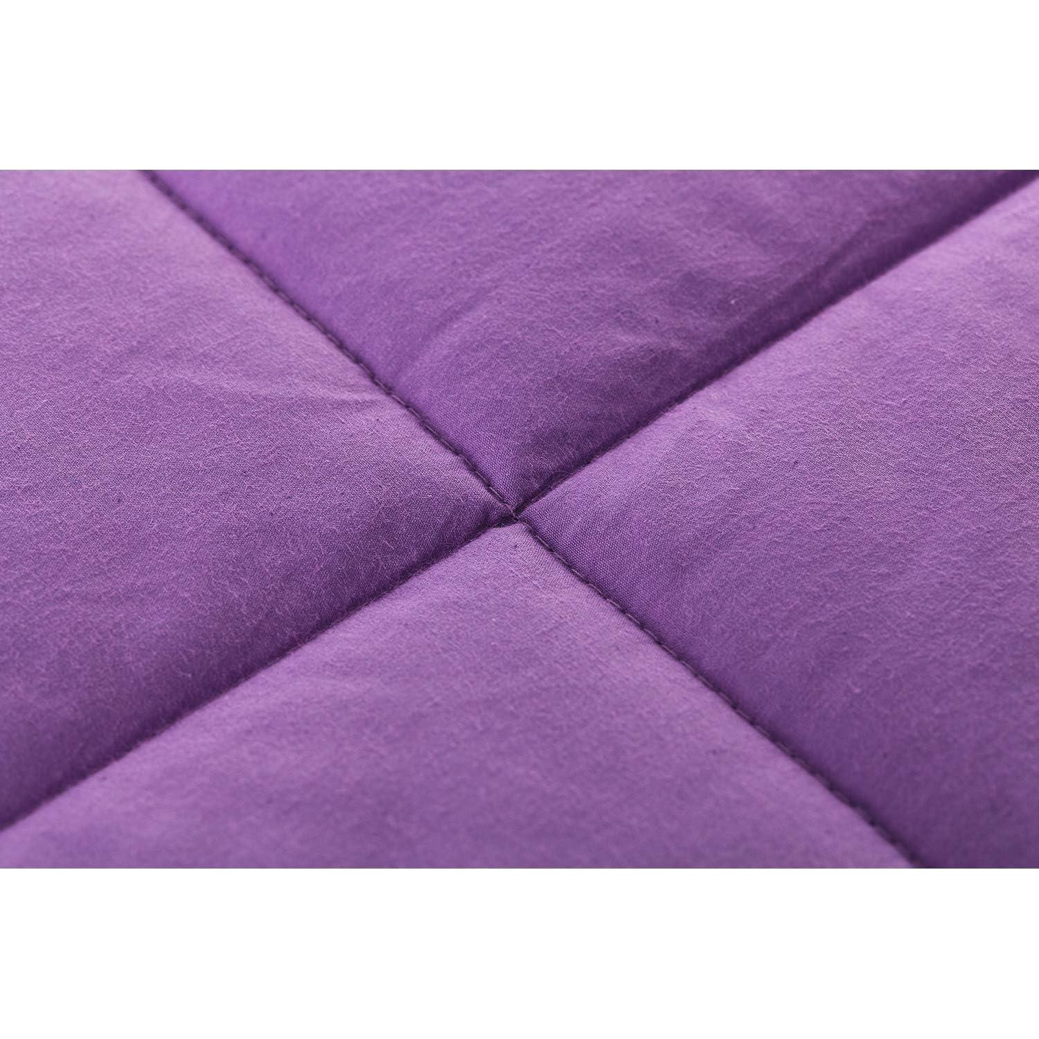 Manta con peso RelaxBlanket 152x203 cm 4.54 kg Algodón Púrpura