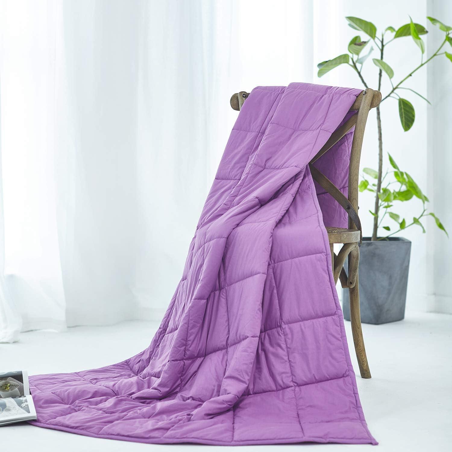 Manta con peso RelaxBlanket 152x203 cm 4.54 kg Algodón Púrpura