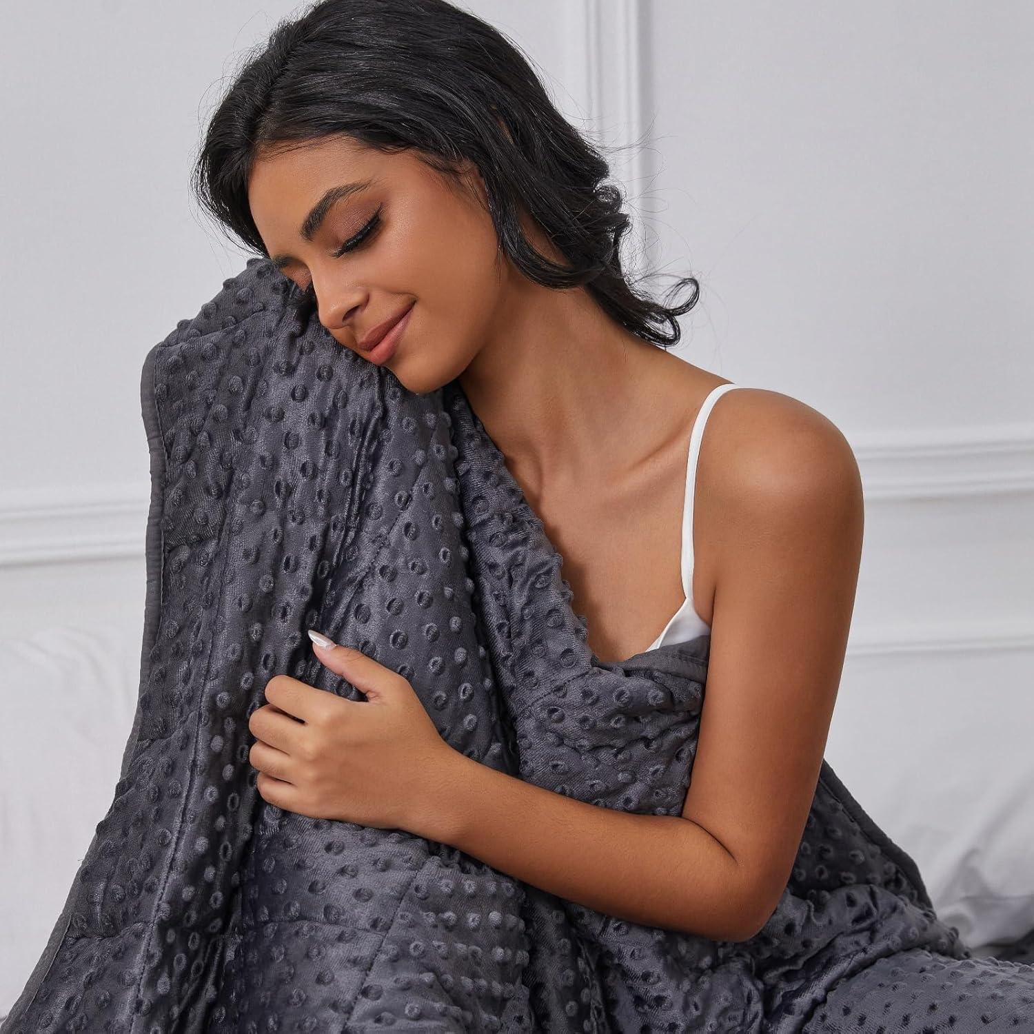 Manta con peso WAIBIO 6.8 kg 152x203 cm Gris Oscuro