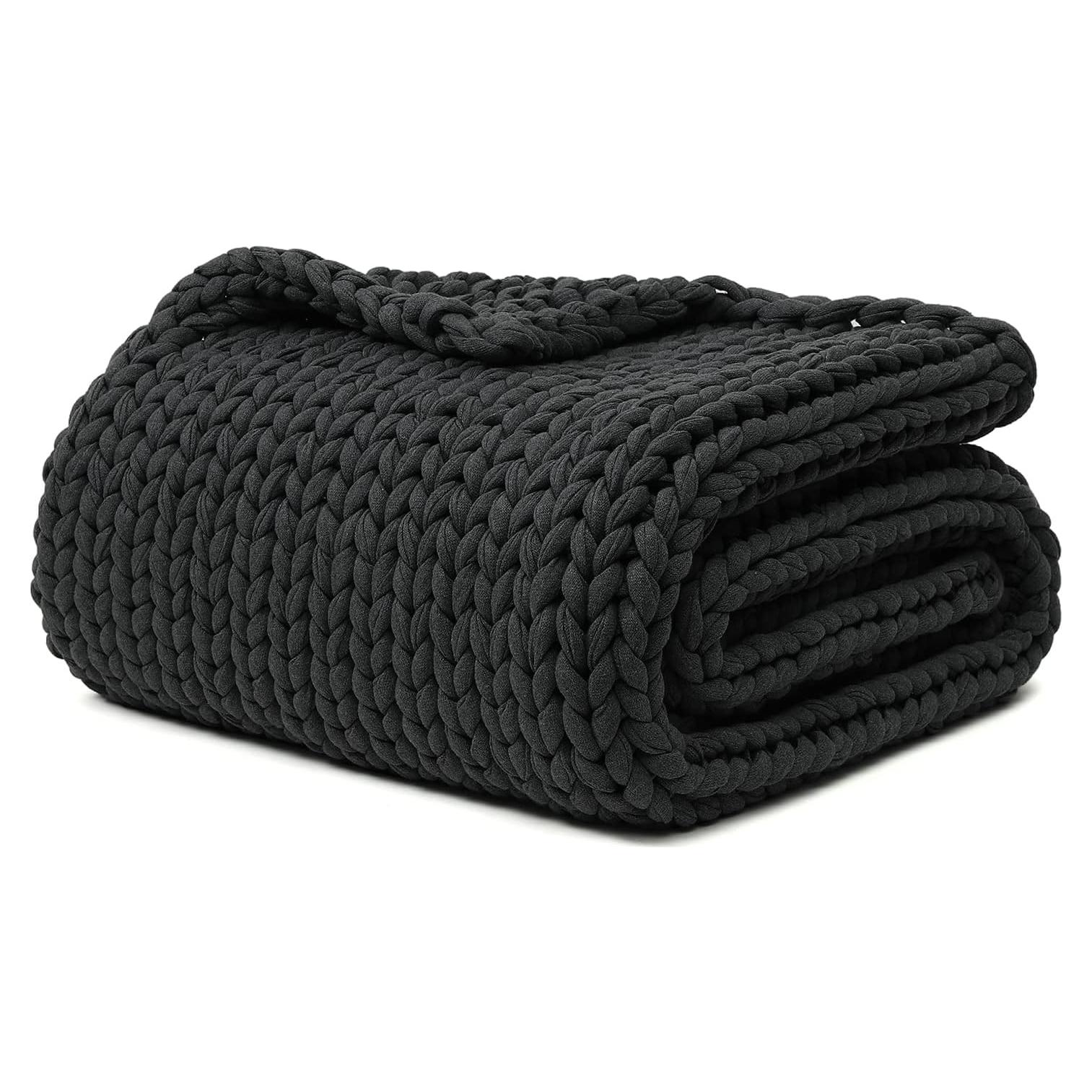 Manta con Peso YnM 100% Algodón 127x152 cm Gris Oscuro