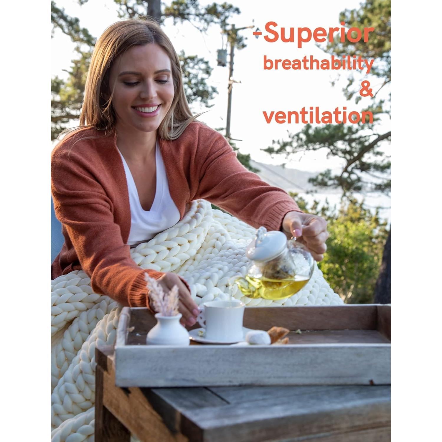 Manta con Peso YnM 100% Algodón 127x152 cm Gris Oscuro