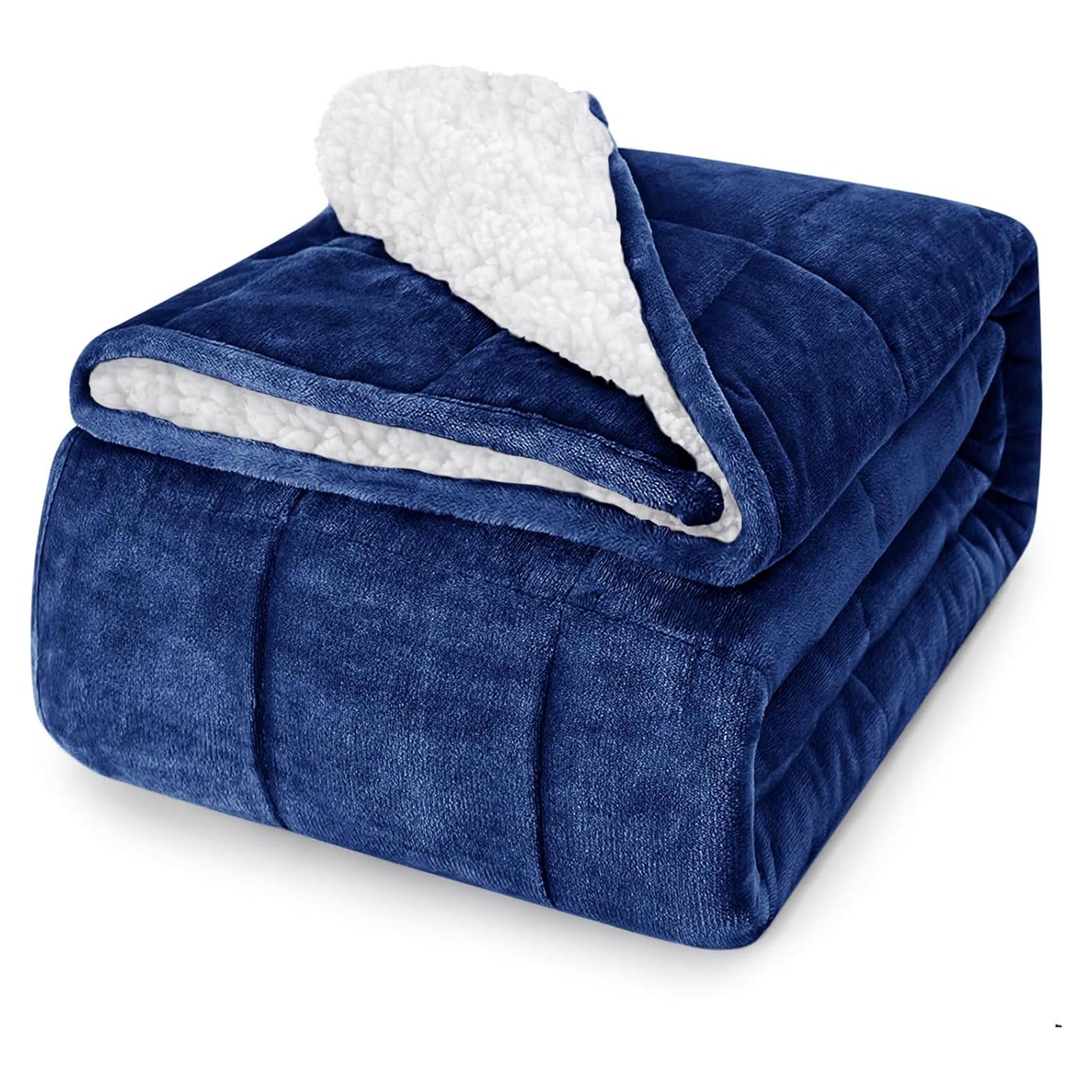 Manta con peso CYMULA Sherpa 122x183 cm 6.8 kg Marino