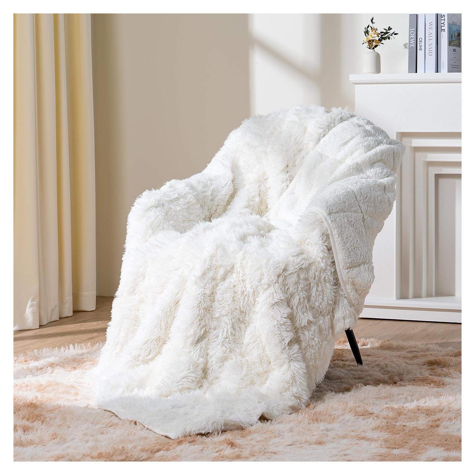 Manta con peso Topblan 6.8 kg 121.9x182.9 cm Sherpa Crema