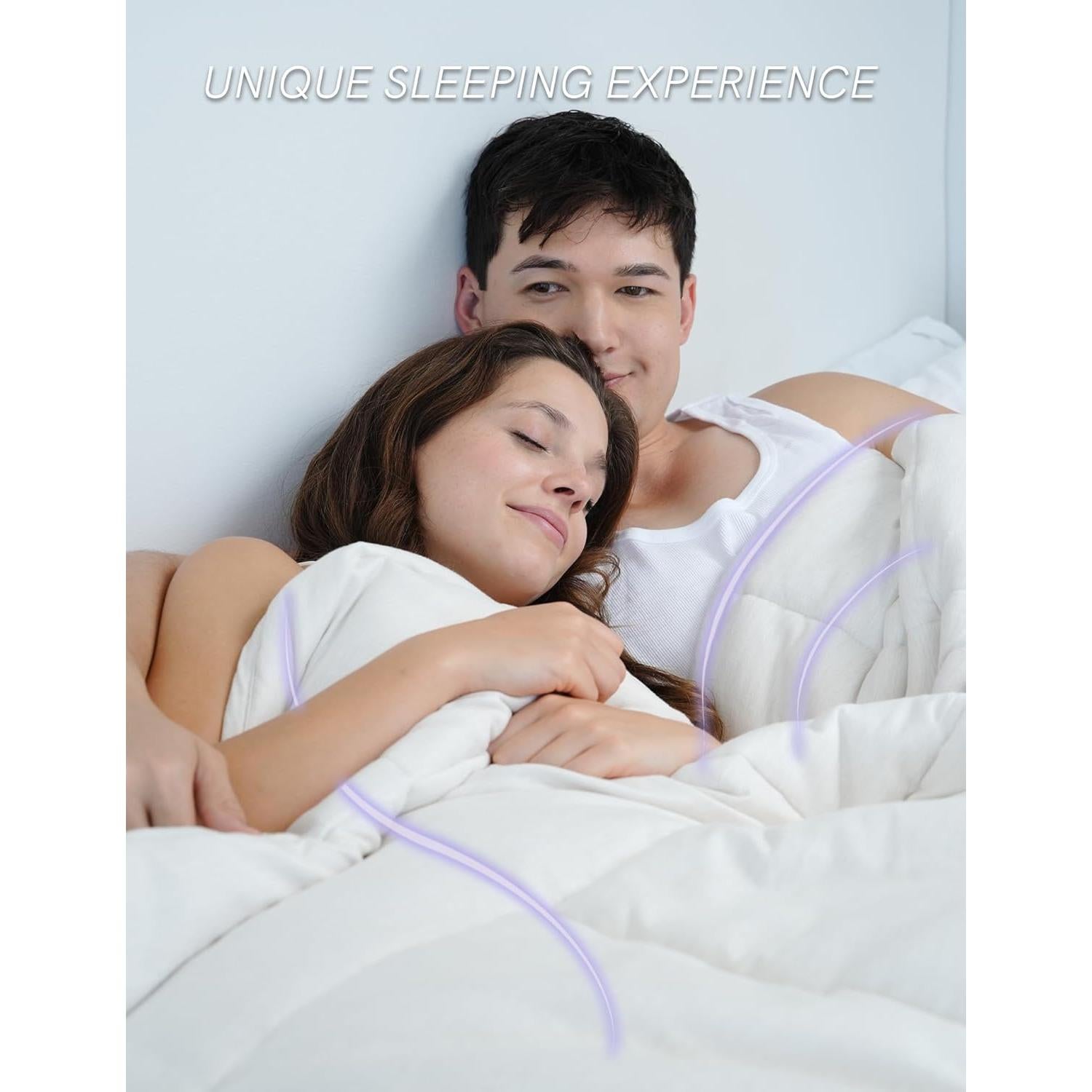 Manta con Peso YnM Reina 6.8kg 228.6x228.6cm Beige Neutro