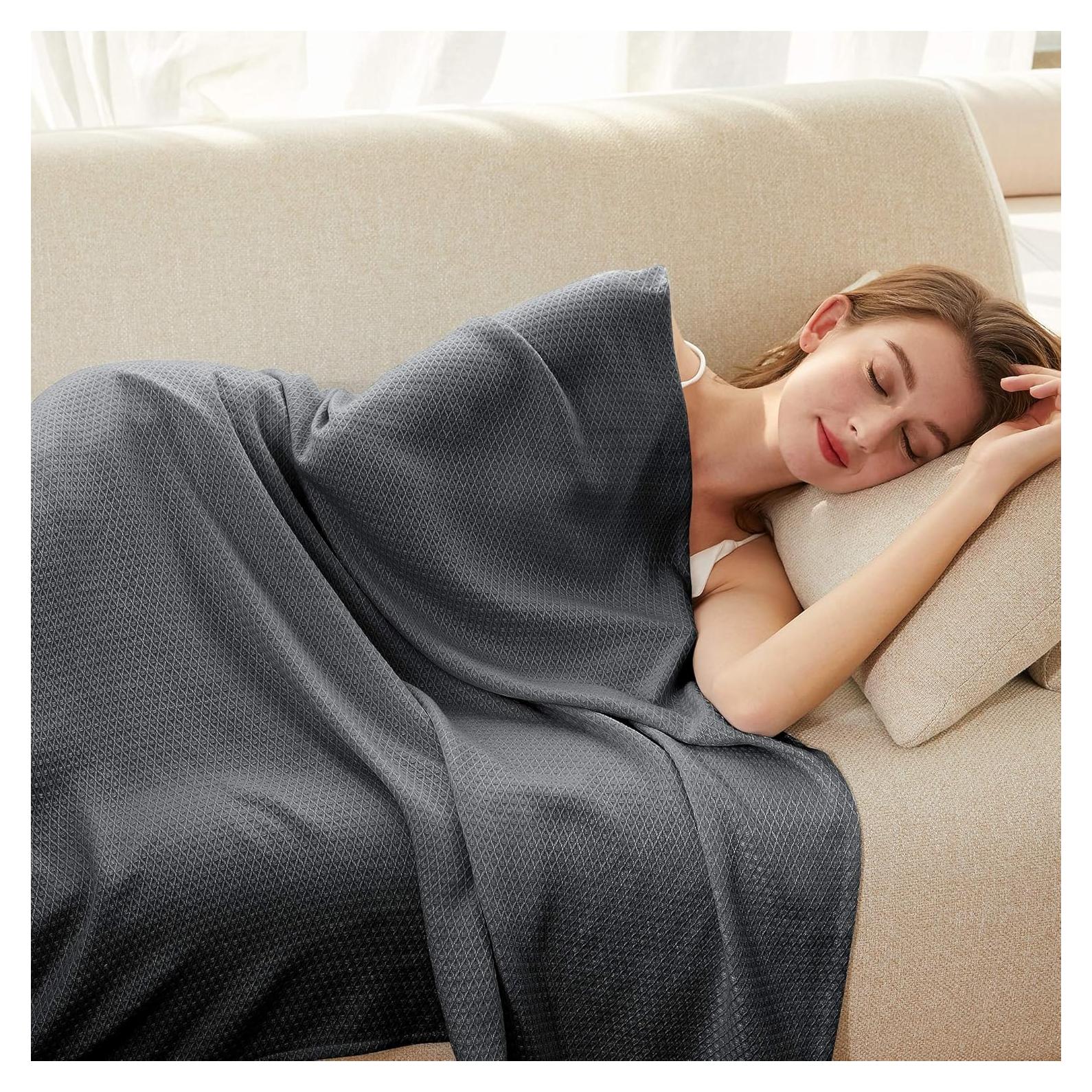 Manta Refrigerante AmyHomie 200x230 cm Rayón Bambú Gris