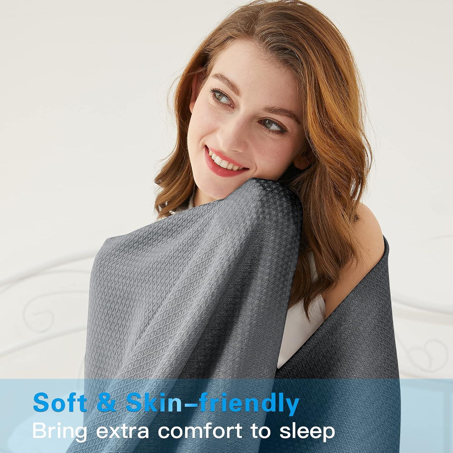 Manta Refrigerante AmyHomie 200x230 cm Rayón Bambú Gris