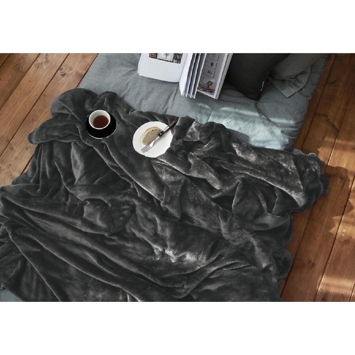 Manta Solarón Reina Extra Grande 430 GSM Franela Gris Profundo