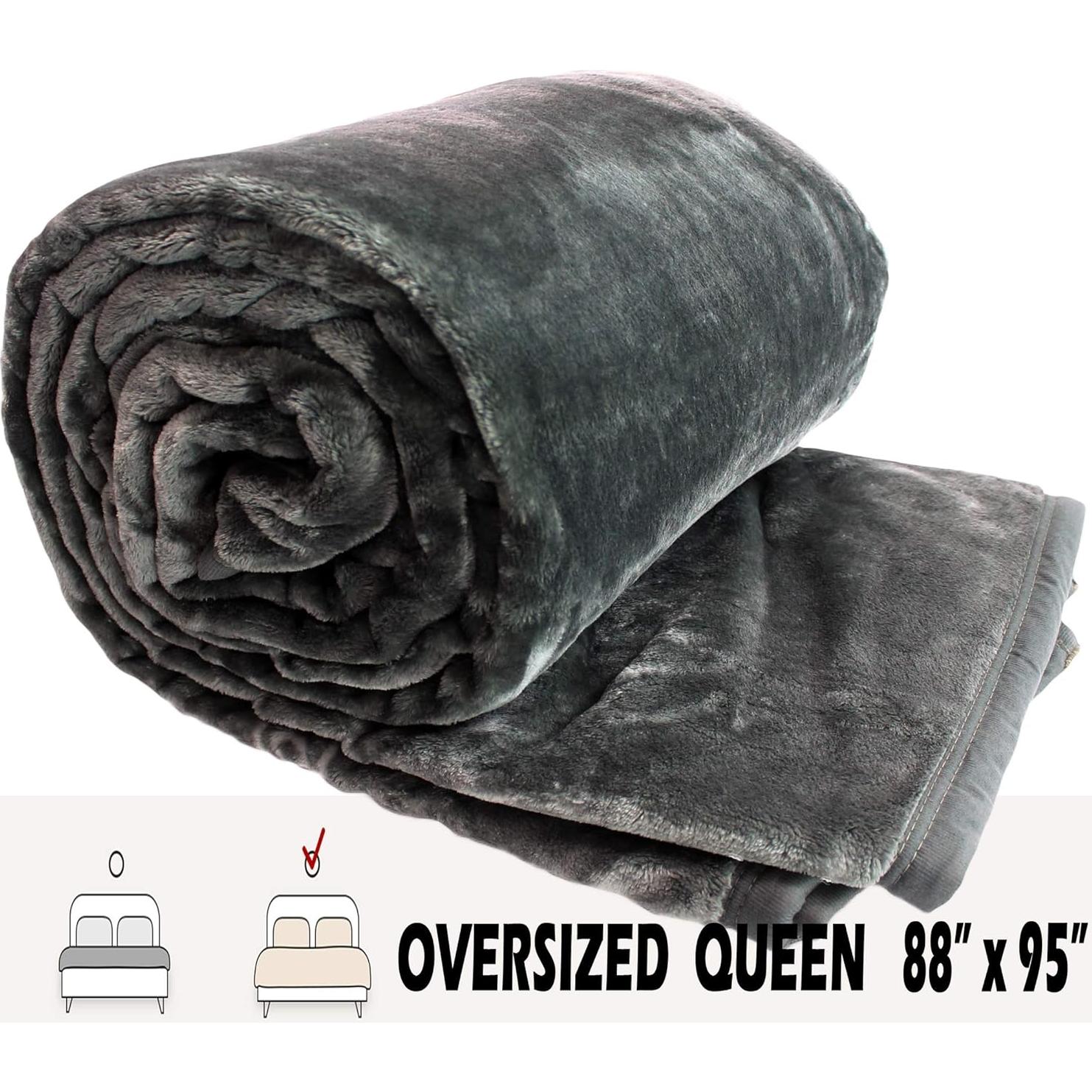 Manta Solarón Reina Extra Grande 430 GSM Franela Gris Profundo