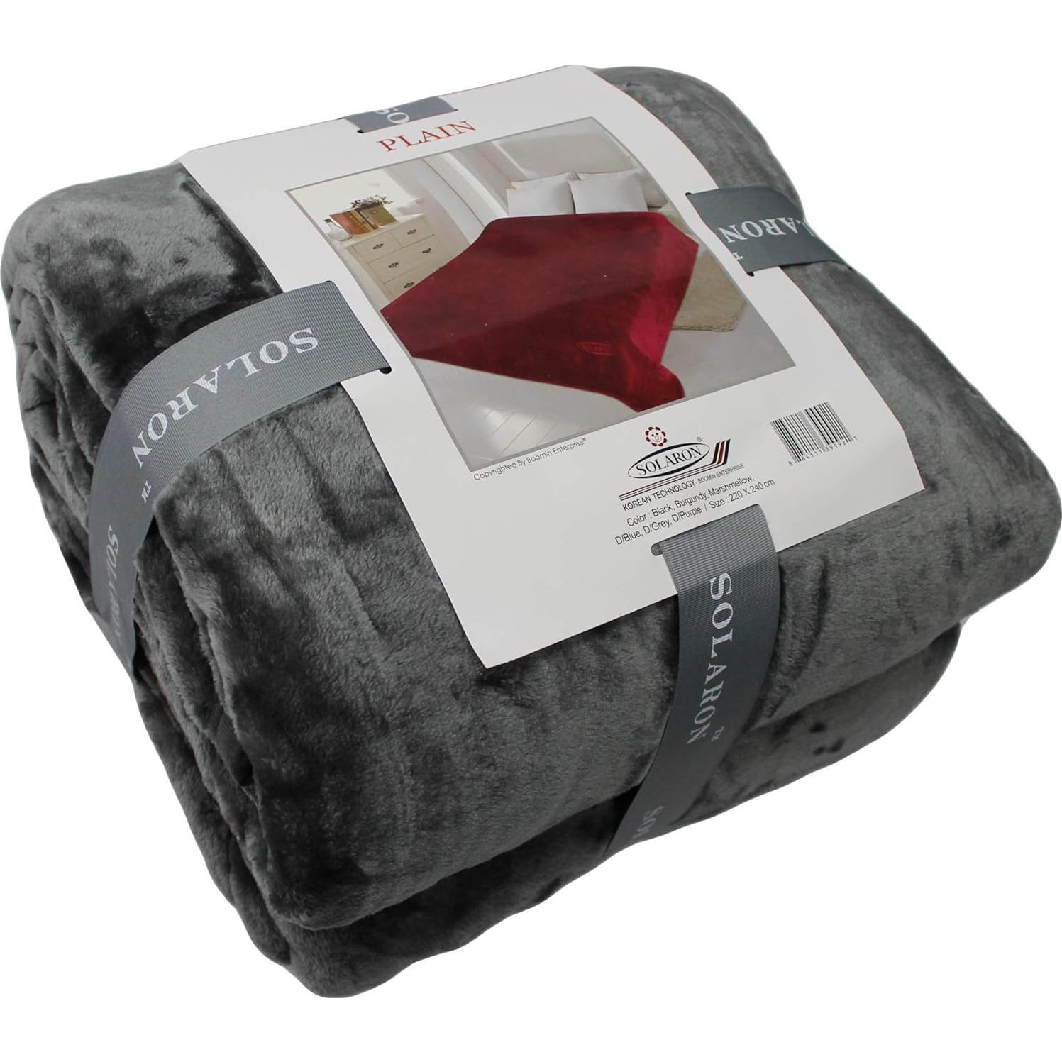 Manta Solarón Reina Extra Grande 430 GSM Franela Gris Profundo