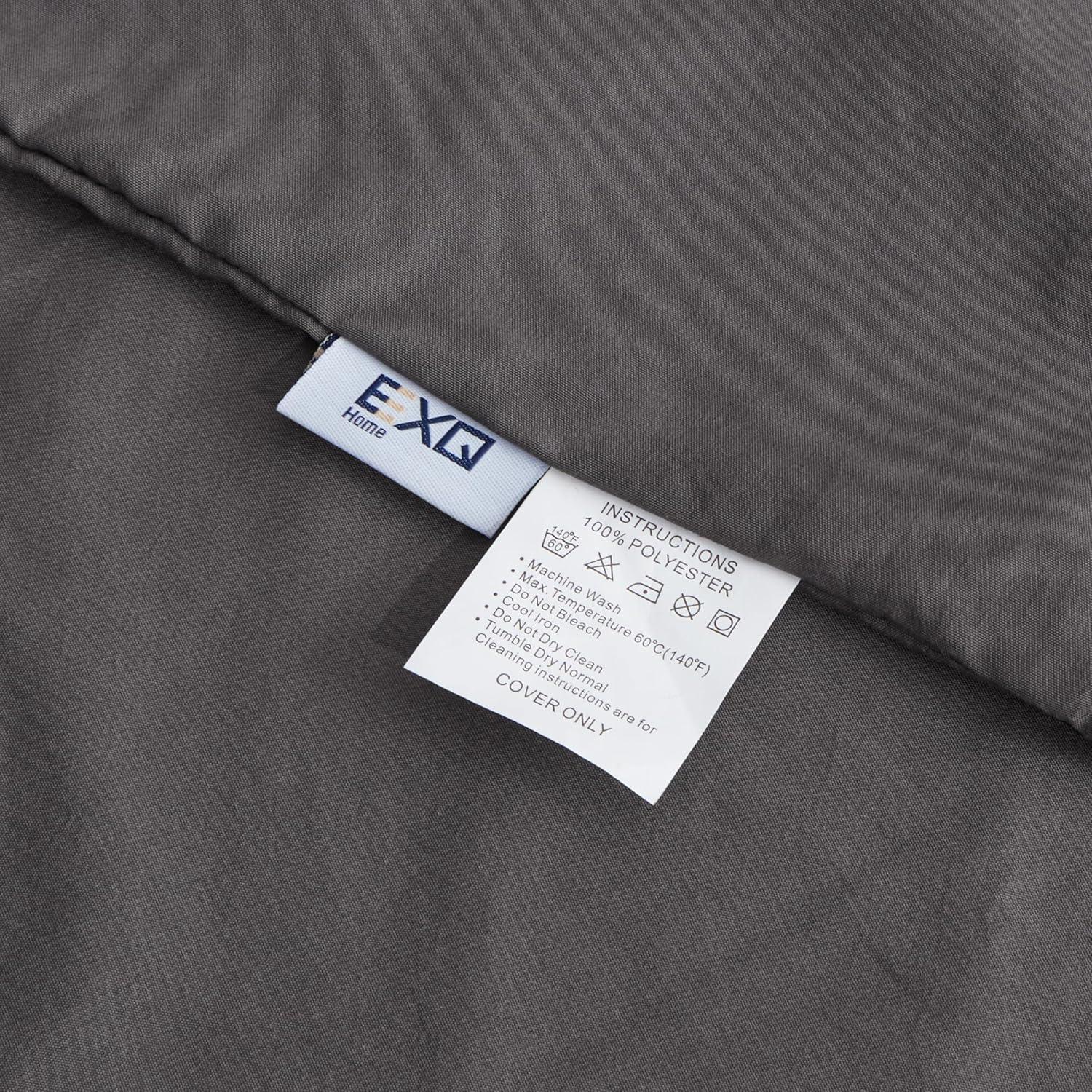 Funda de Edredón EXQ Home 121.92x182.88 cm Gris Oscuro