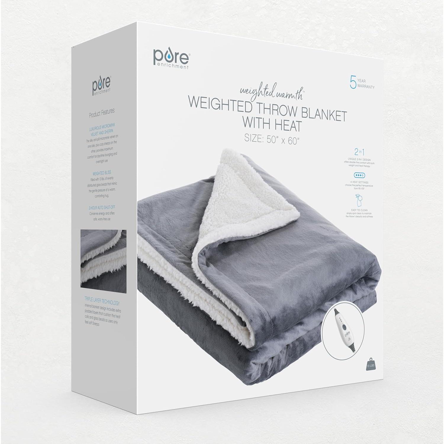 Manta con Peso y Calefacción Pure Enrichment 127x152 cm