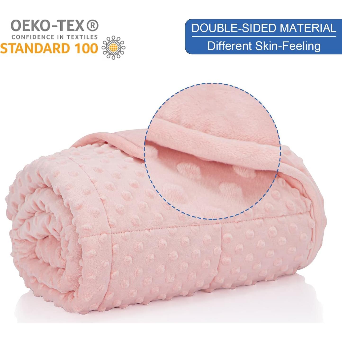 Manta con peso Rosa 91x122cm Huloo Sleep para Niños 2.27kg