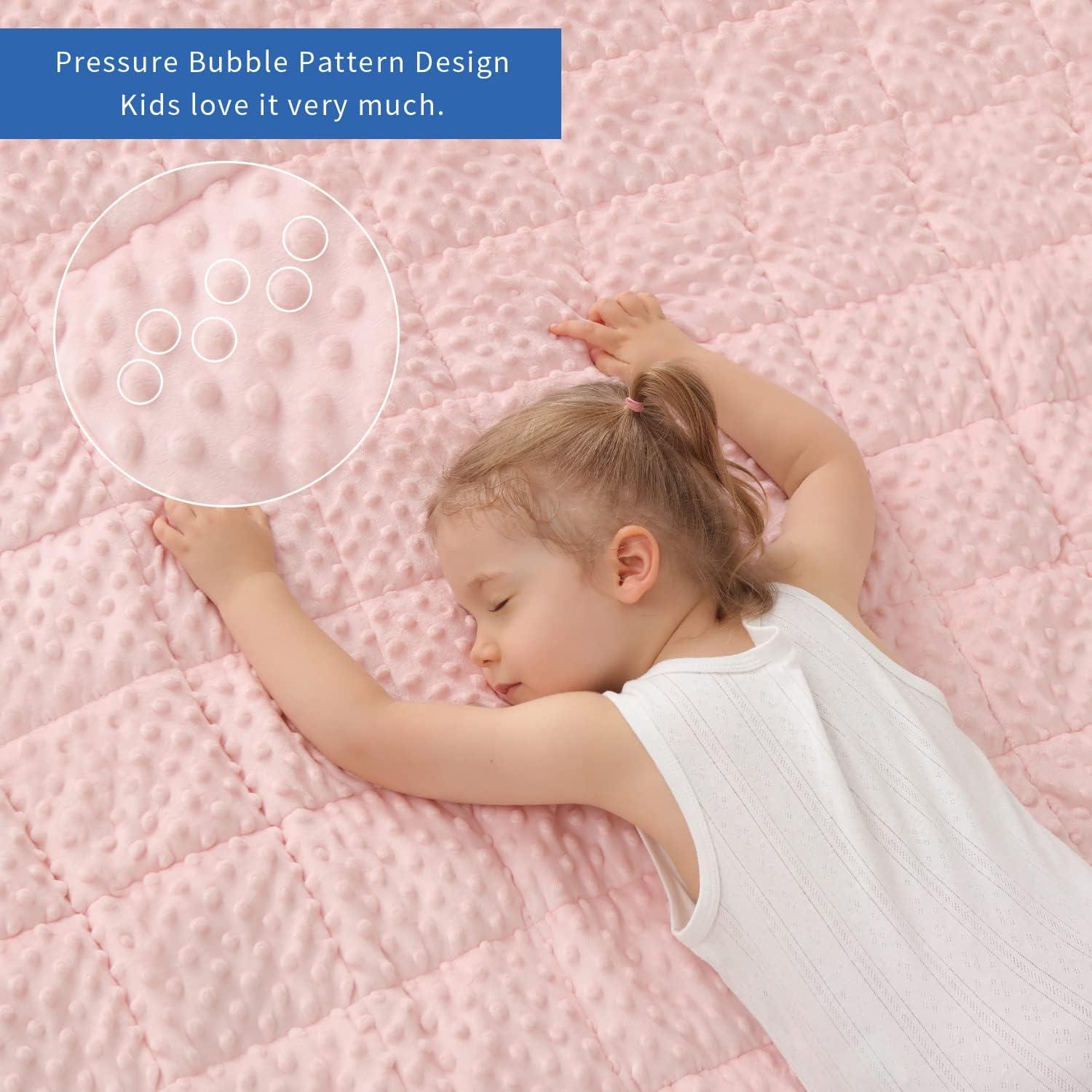 Manta con peso Rosa 91x122cm Huloo Sleep para Niños 2.27kg