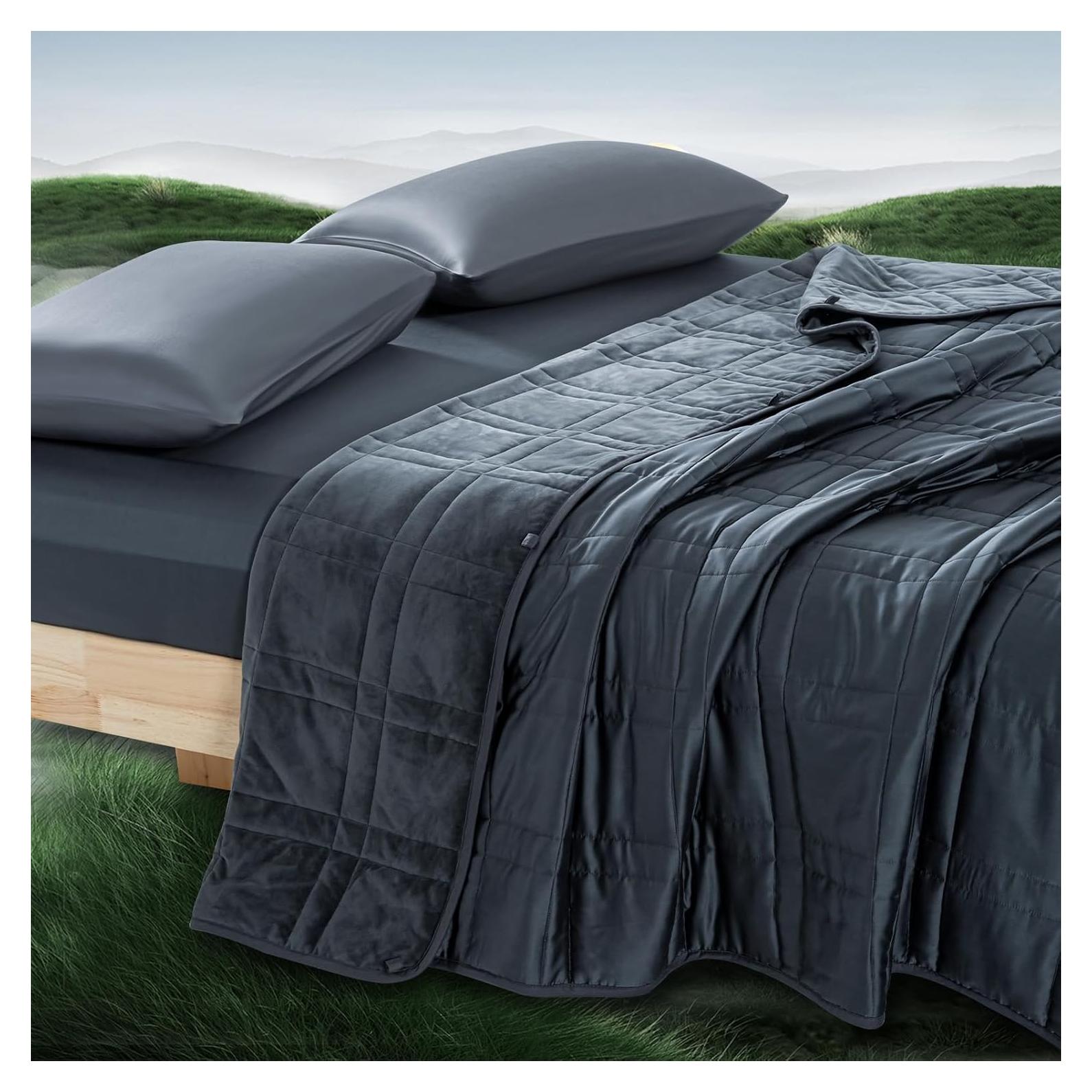 Manta con Peso King 9kg OMYSTYLE Doble Cara Terciopelo Tencel