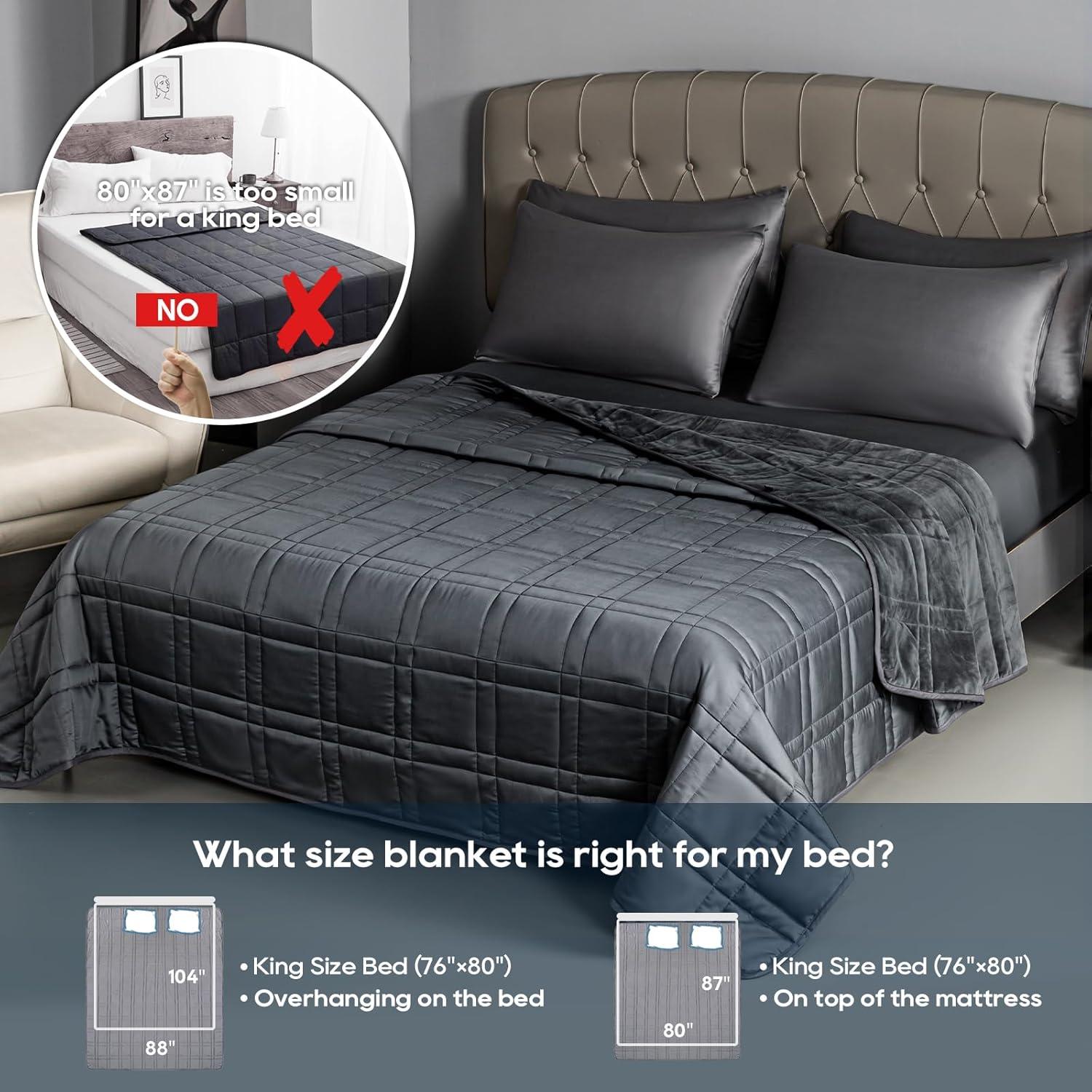 Manta con Peso King 9kg OMYSTYLE Doble Cara Terciopelo Tencel