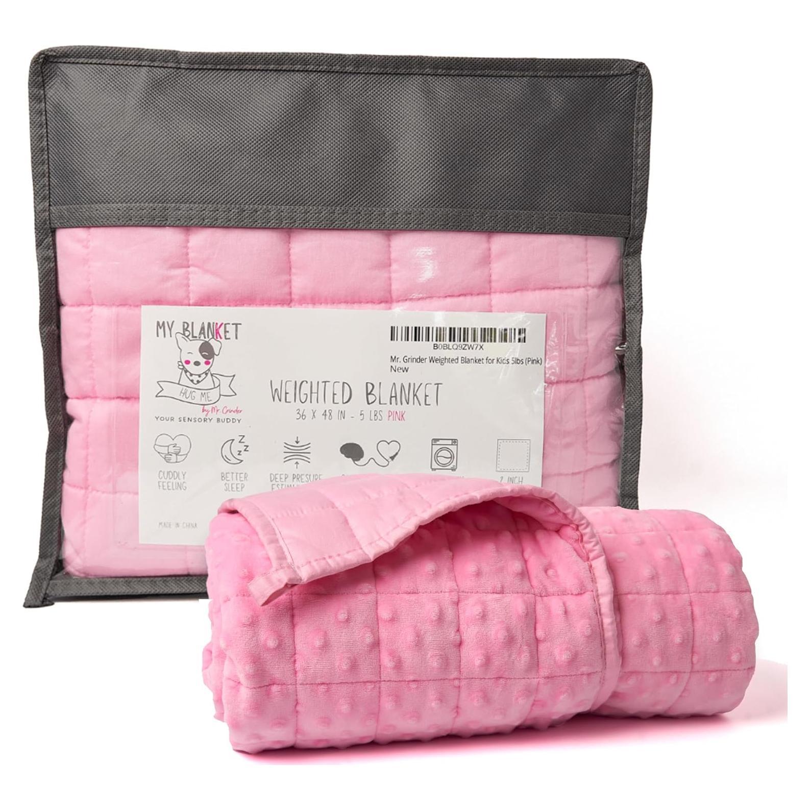 Manta con peso 2.27 kg Mr. Grinder Rosa 91x122 cm