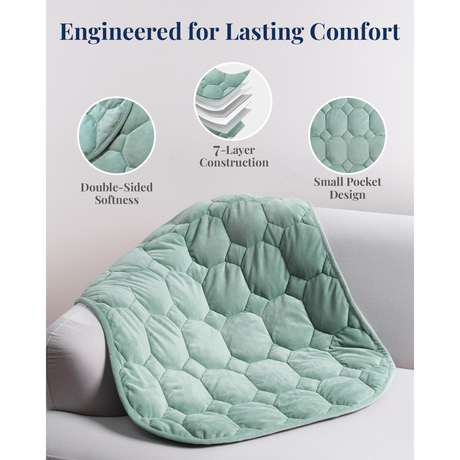 Manta con peso Kivik 3.18 kg 61x74 cm Verde Salvia