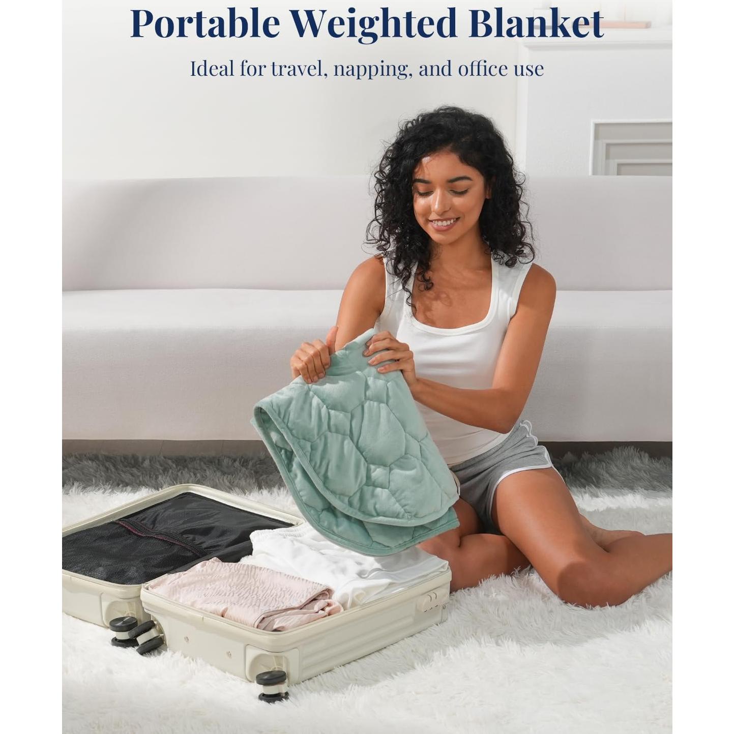 Manta con peso Kivik 3.18 kg 61x74 cm Verde Salvia