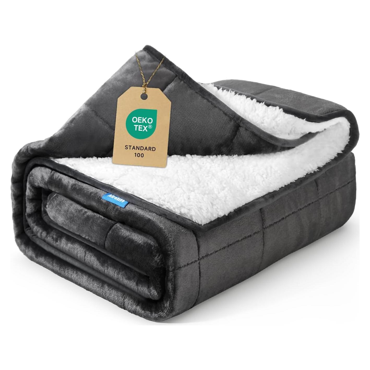 Manta con peso Aircliff 223.5x264.2 cm Gris para cama