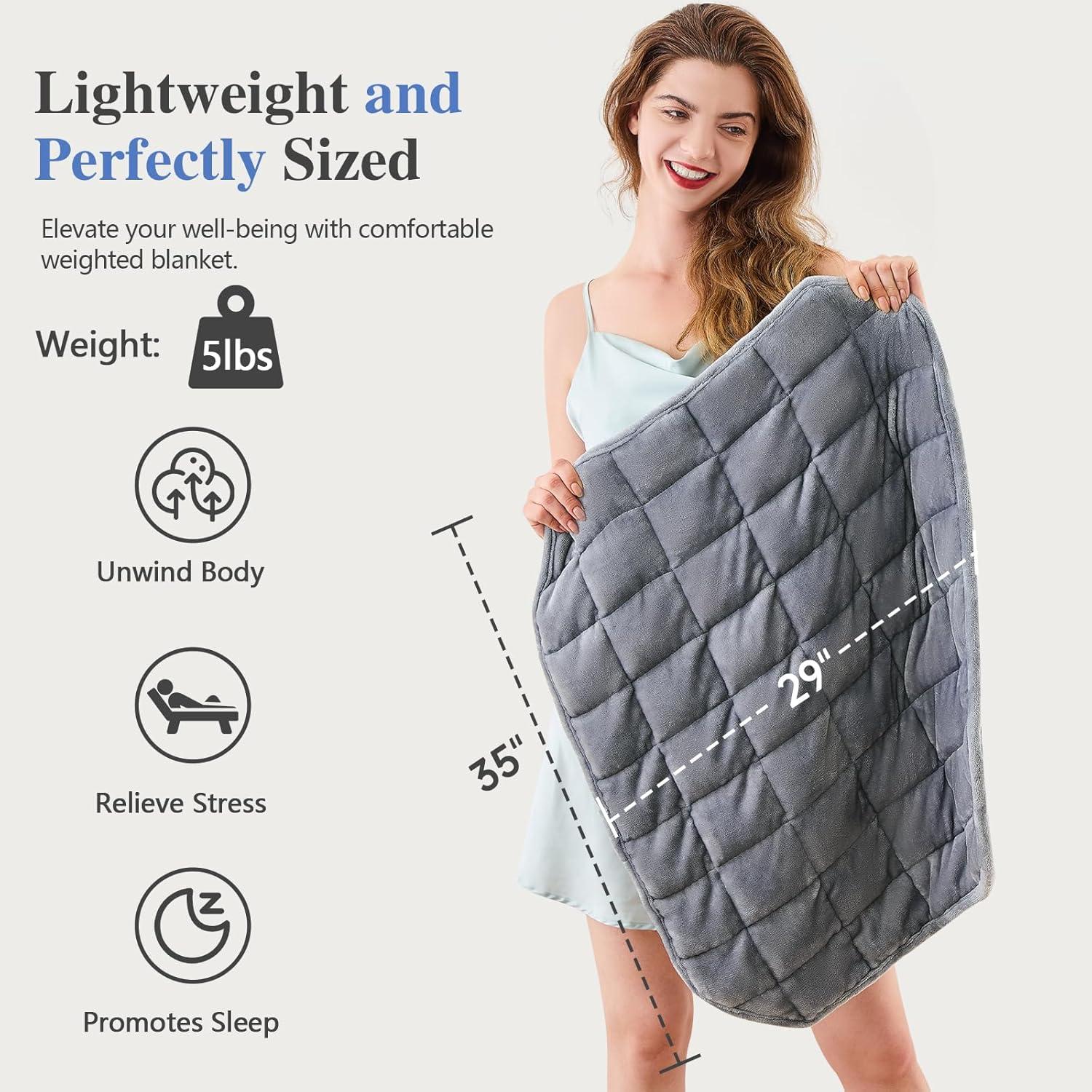 Manta con peso CYMULA 73.7x88.9 cm Gris Claro 2.27 kg